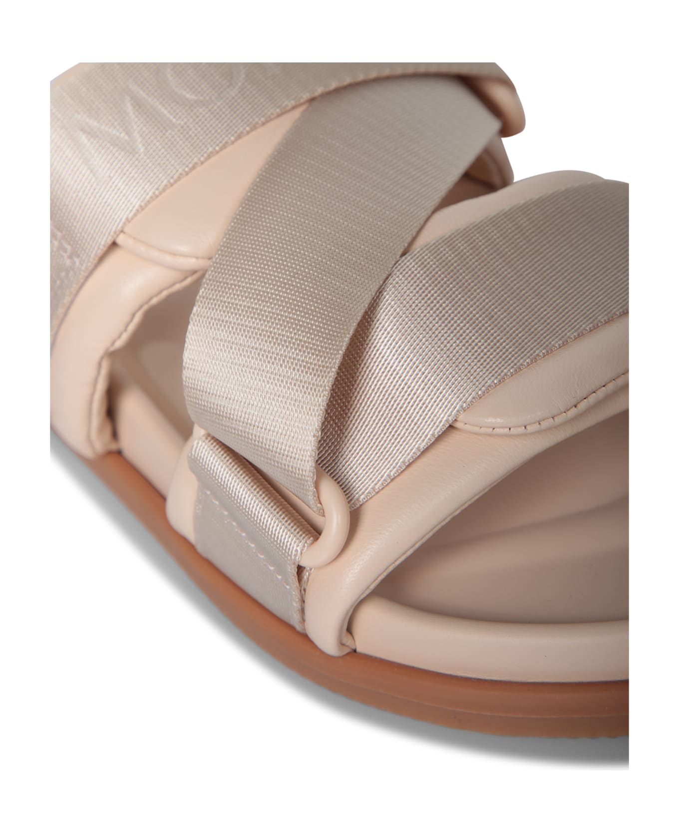 Moncler Logo Beige Sandals - Beige