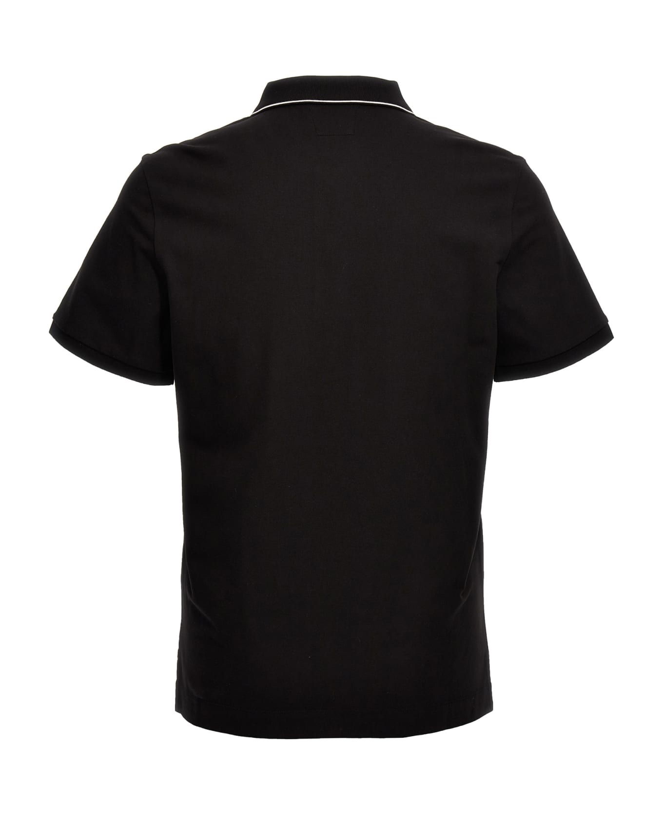 C.P. Company Logo Embroidery Polo Shirt - BLACK