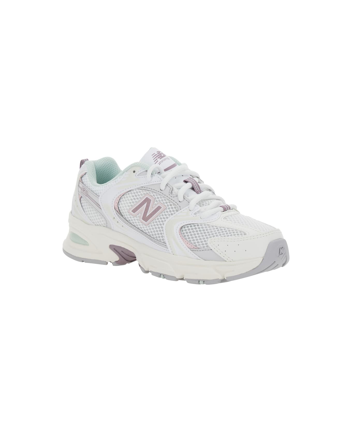 New Balance '530' White Sneaker With Mesh Design And Side Logo In Tech Fabric And Mesh Unisex - White