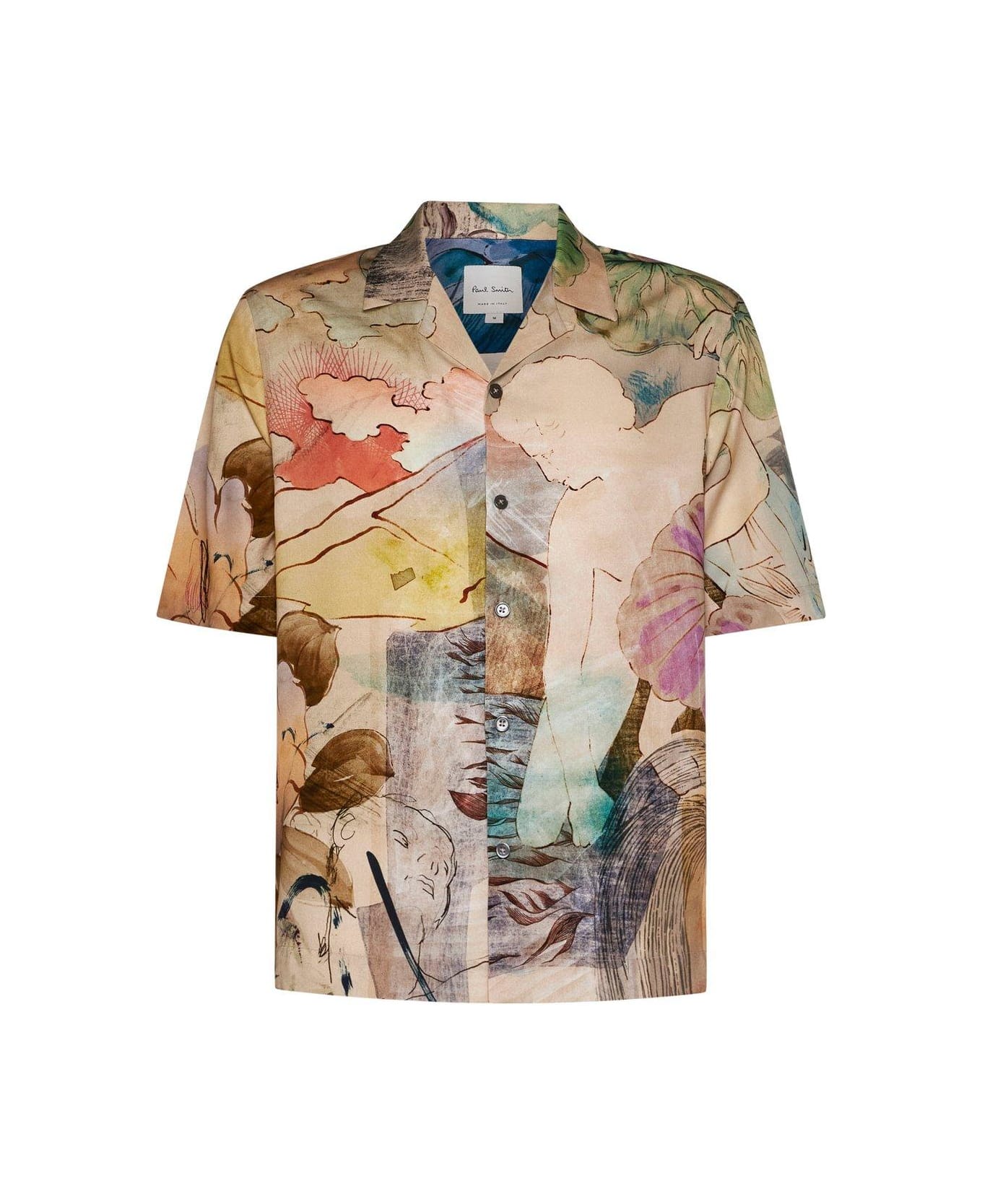 Paul Smith Graphic Printed Short-sleeved Shirt - BEIGE シャツ