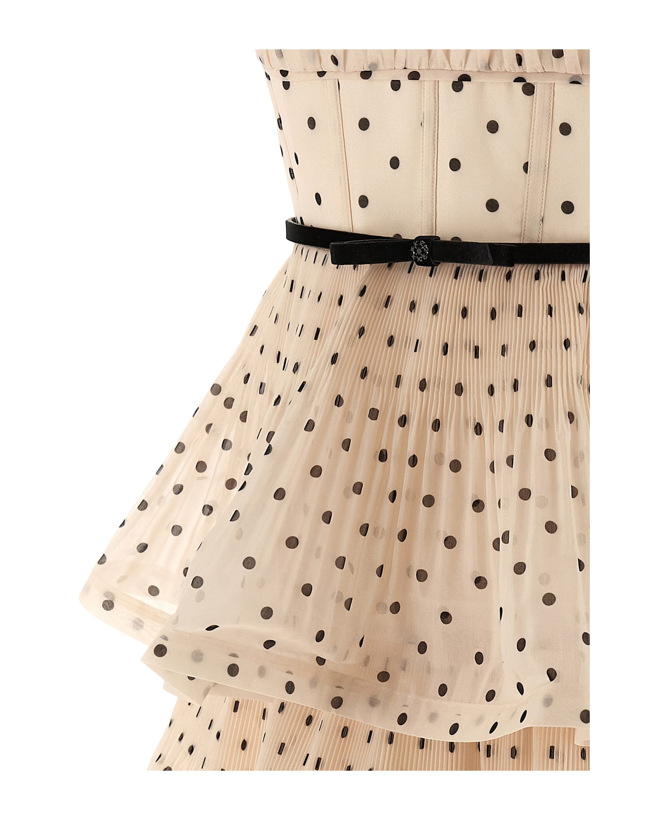 Zimmermann 
pleated Tiered Midi
 Dress - Beige