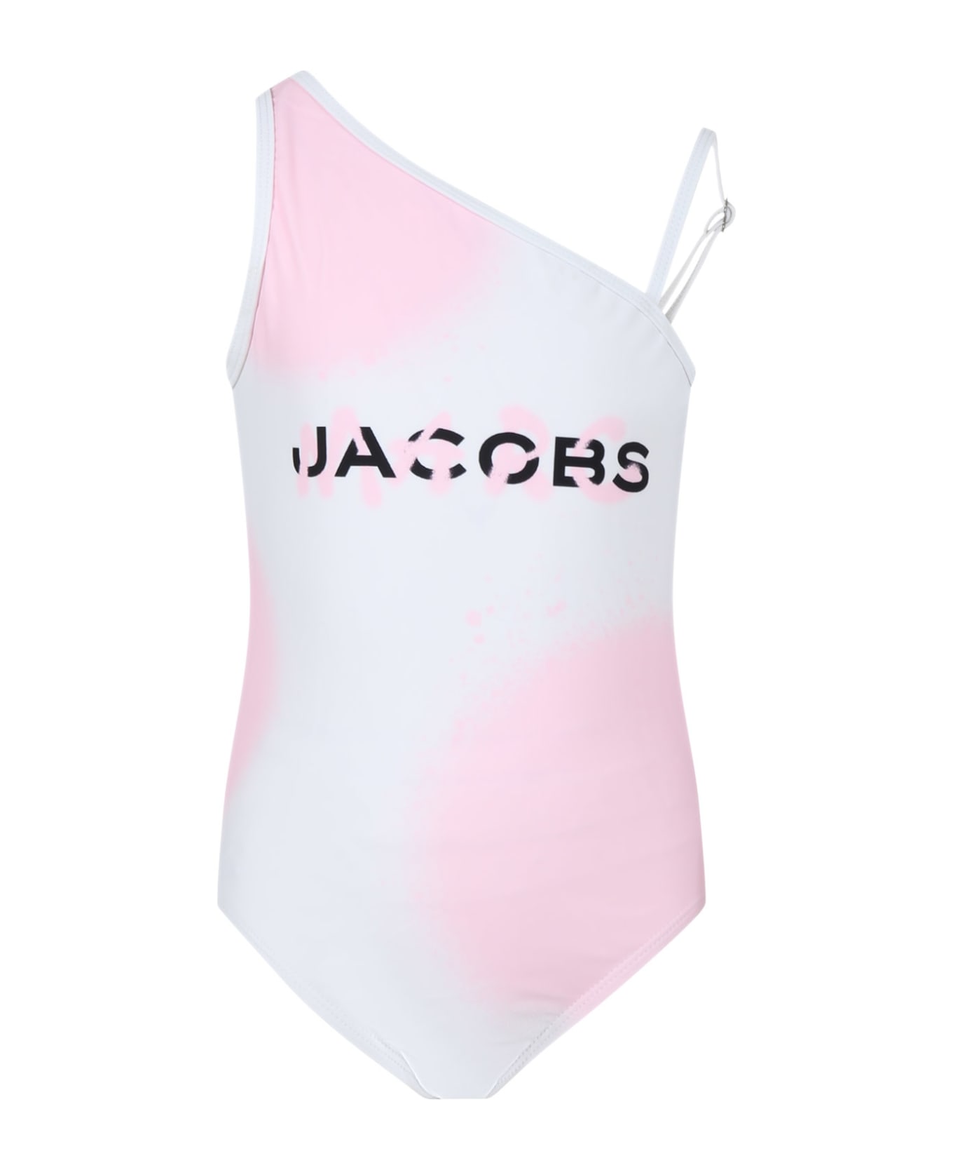 Marc Jacobs White Swimsuit For Girl With Logo - White 水着