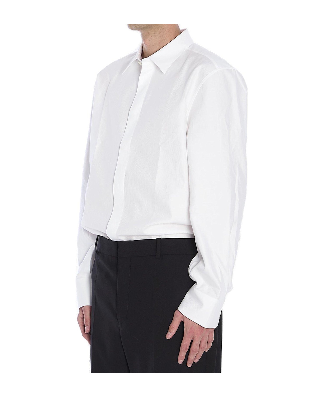 Saint Laurent Striped Button-up Shirt - Bianco