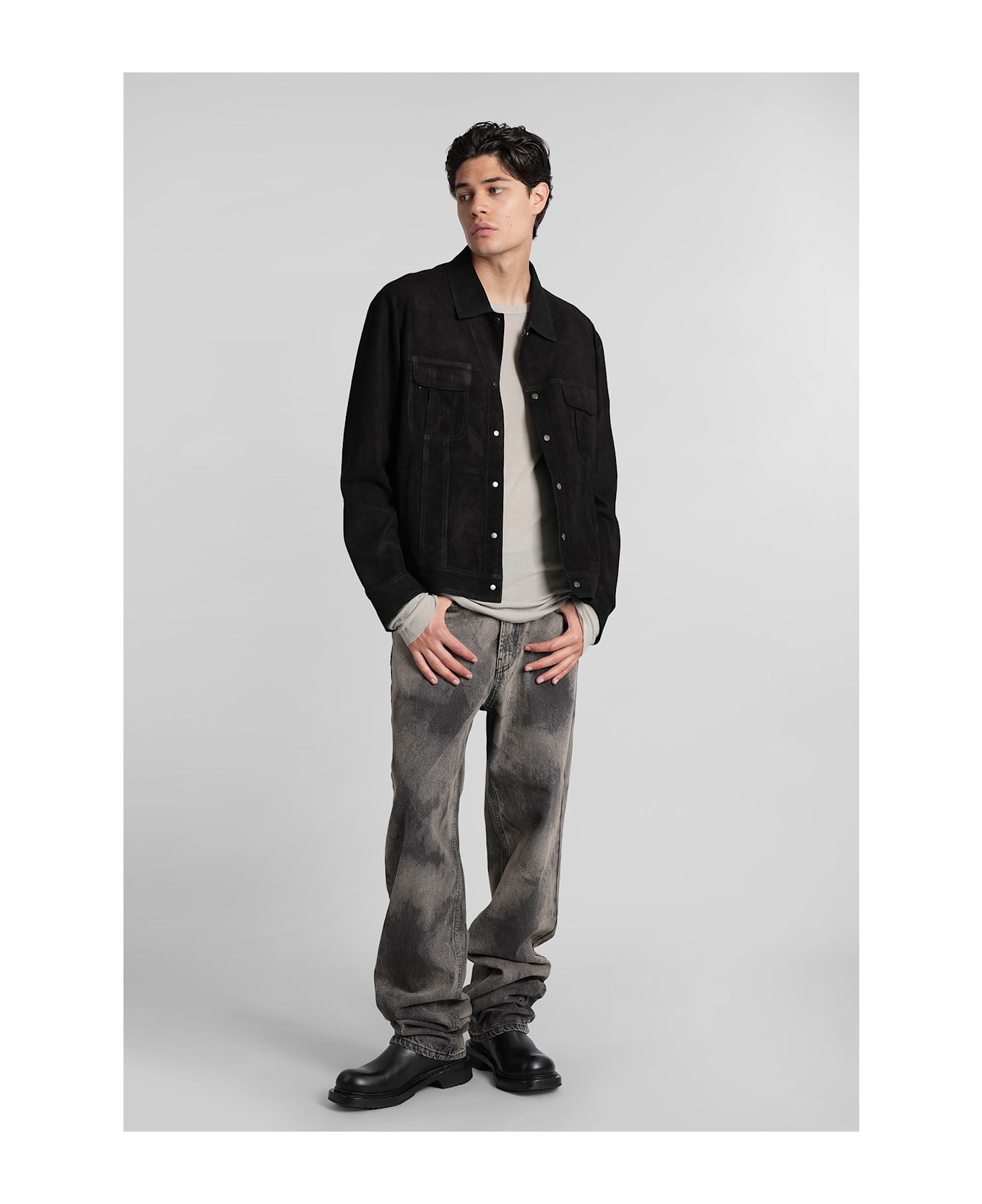 Salvatore Santoro Leather Jacket In Black Leather - black