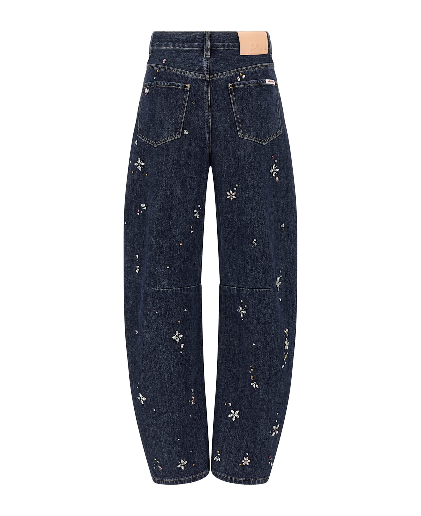 self-portrait 'barrel Leg' Jeans - Blue
