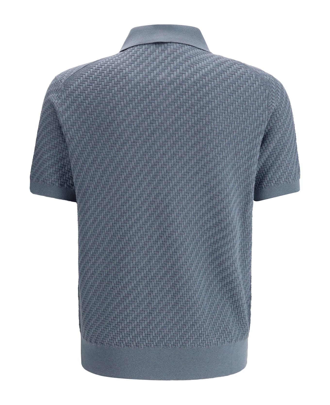 Brioni Polo Shirt With Woven Pattern