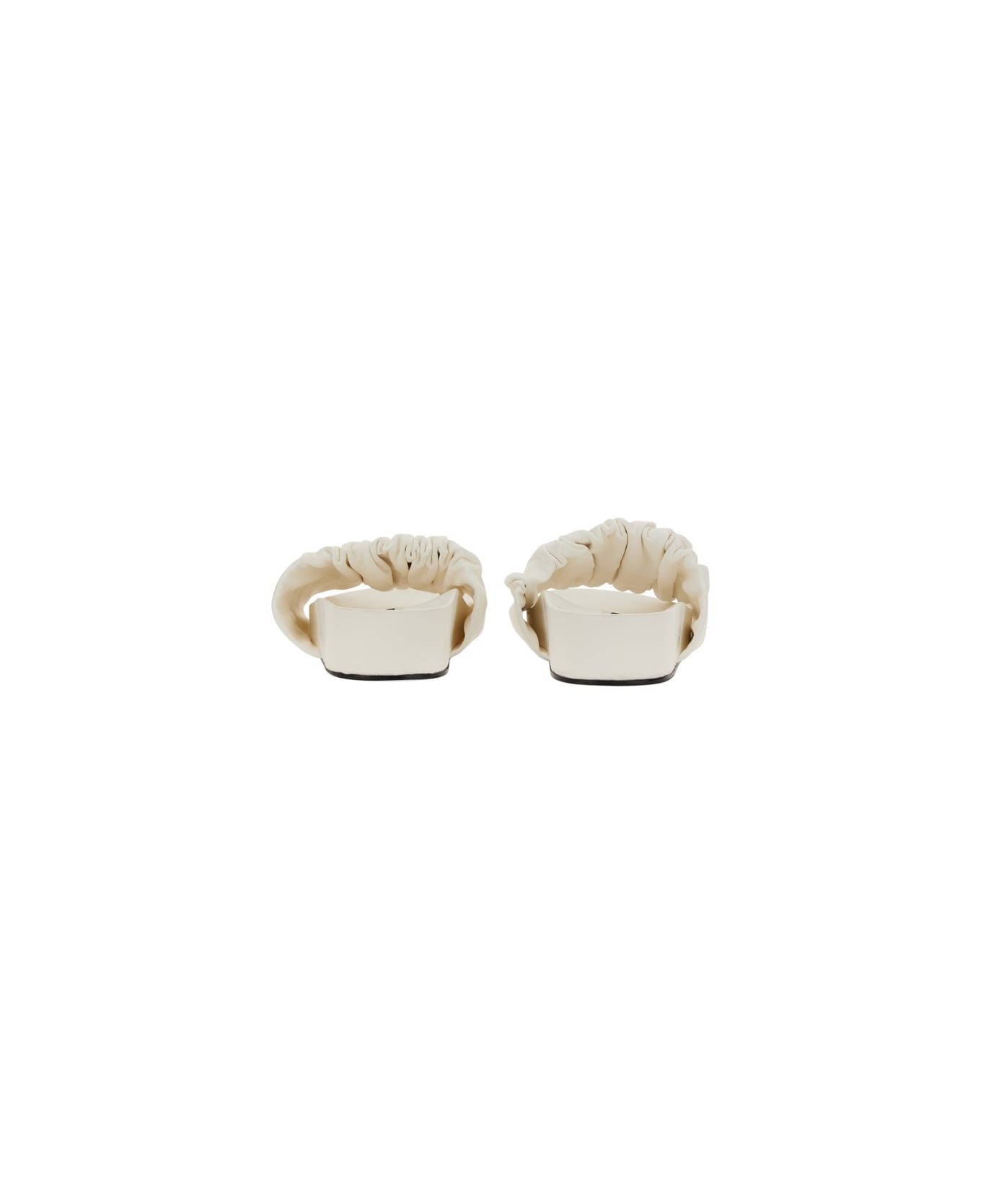 Jil Sander Low Leather Sandals - WHITE