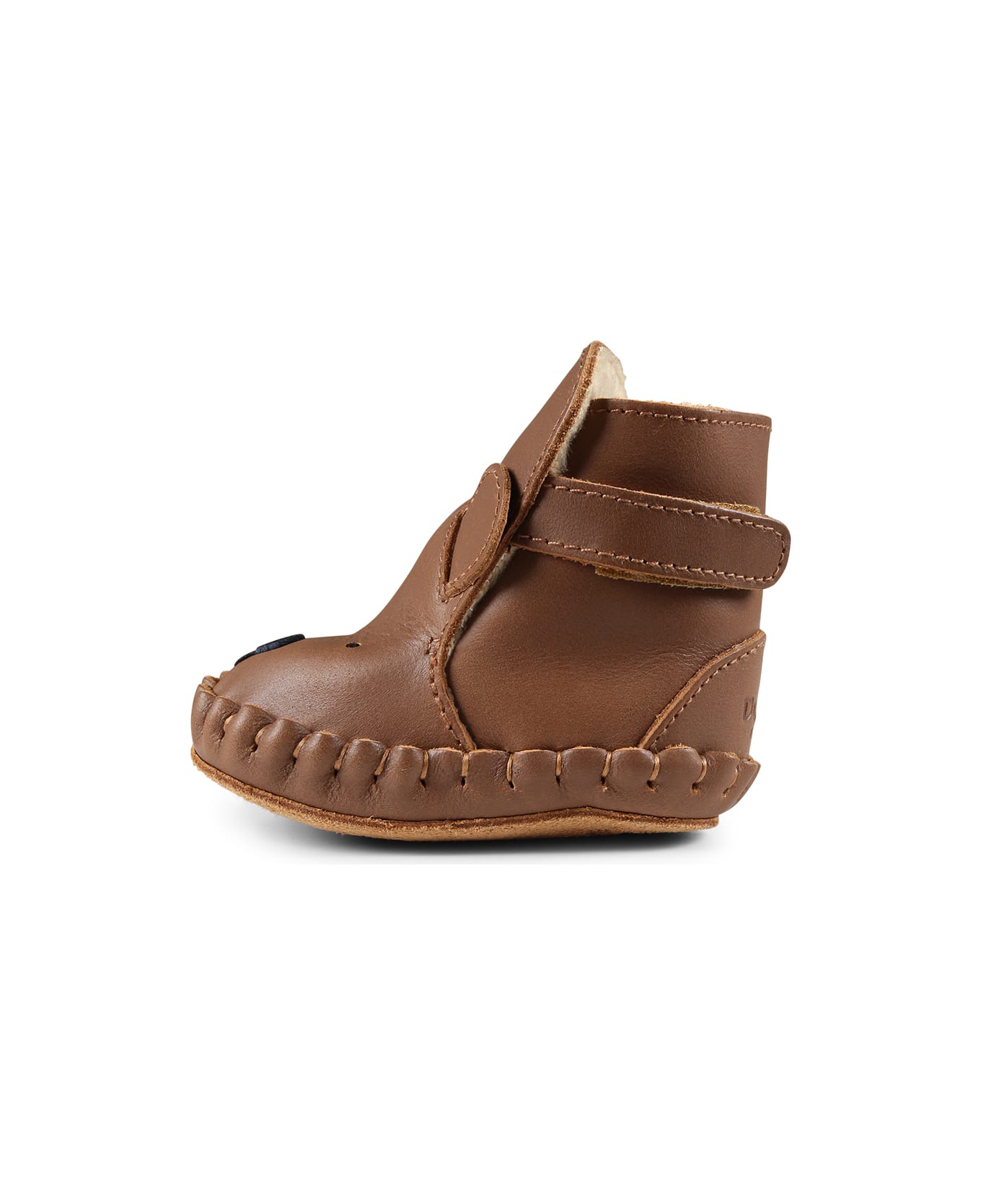 Donsje Brown Ankle Boots For Babykids With Bear - Brown