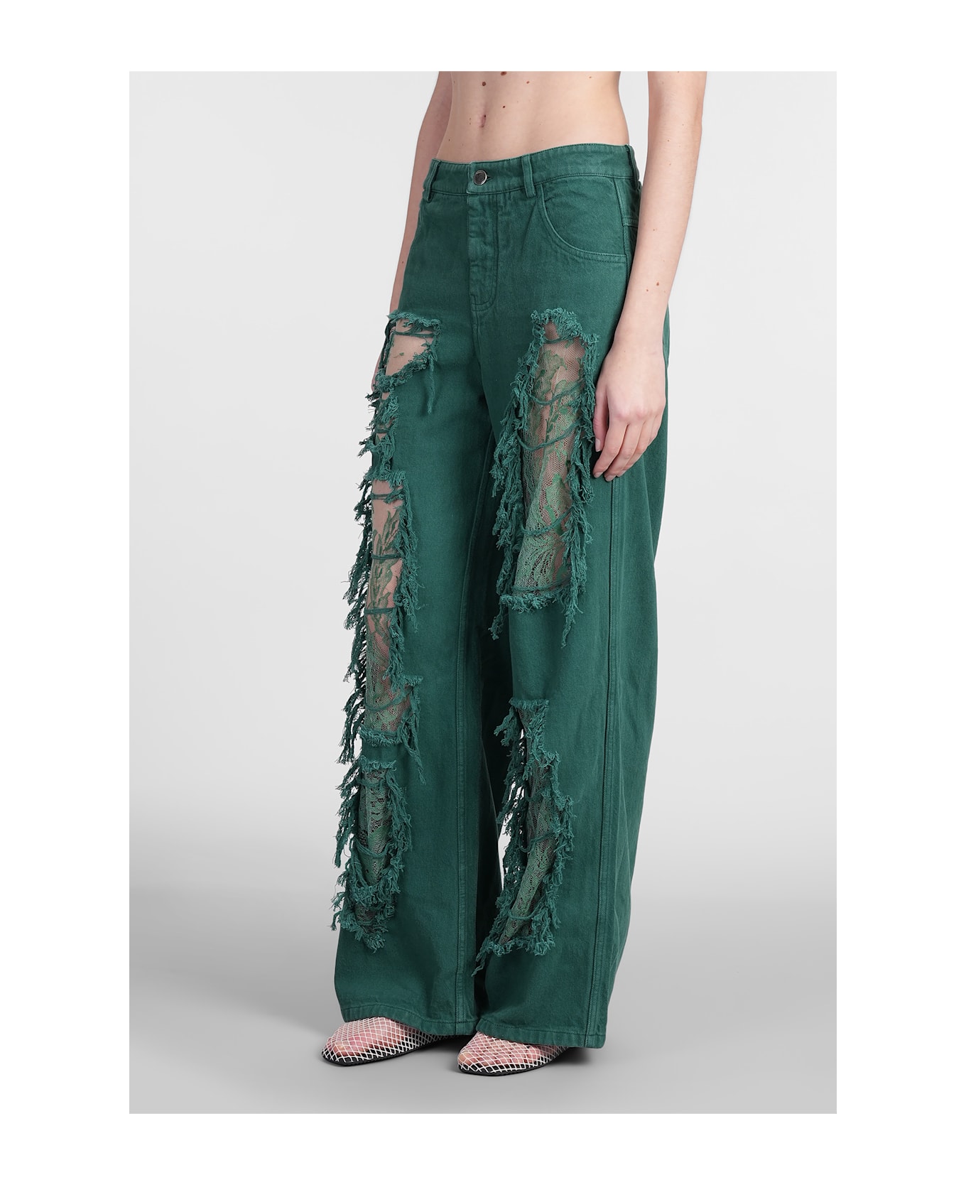 Christopher Esber Jeans In Green Cotton - green