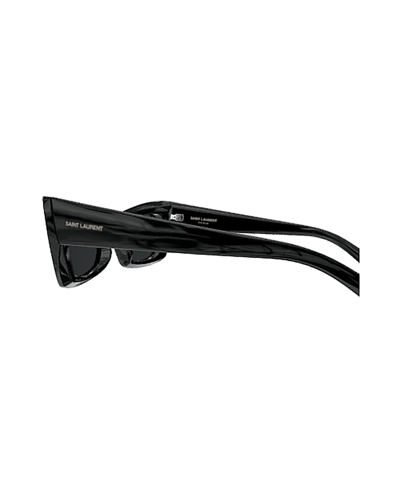 Saint Laurent Eyewear Rectangle-frame Sunglasses - 001-BLACK-BLACK-BLACK