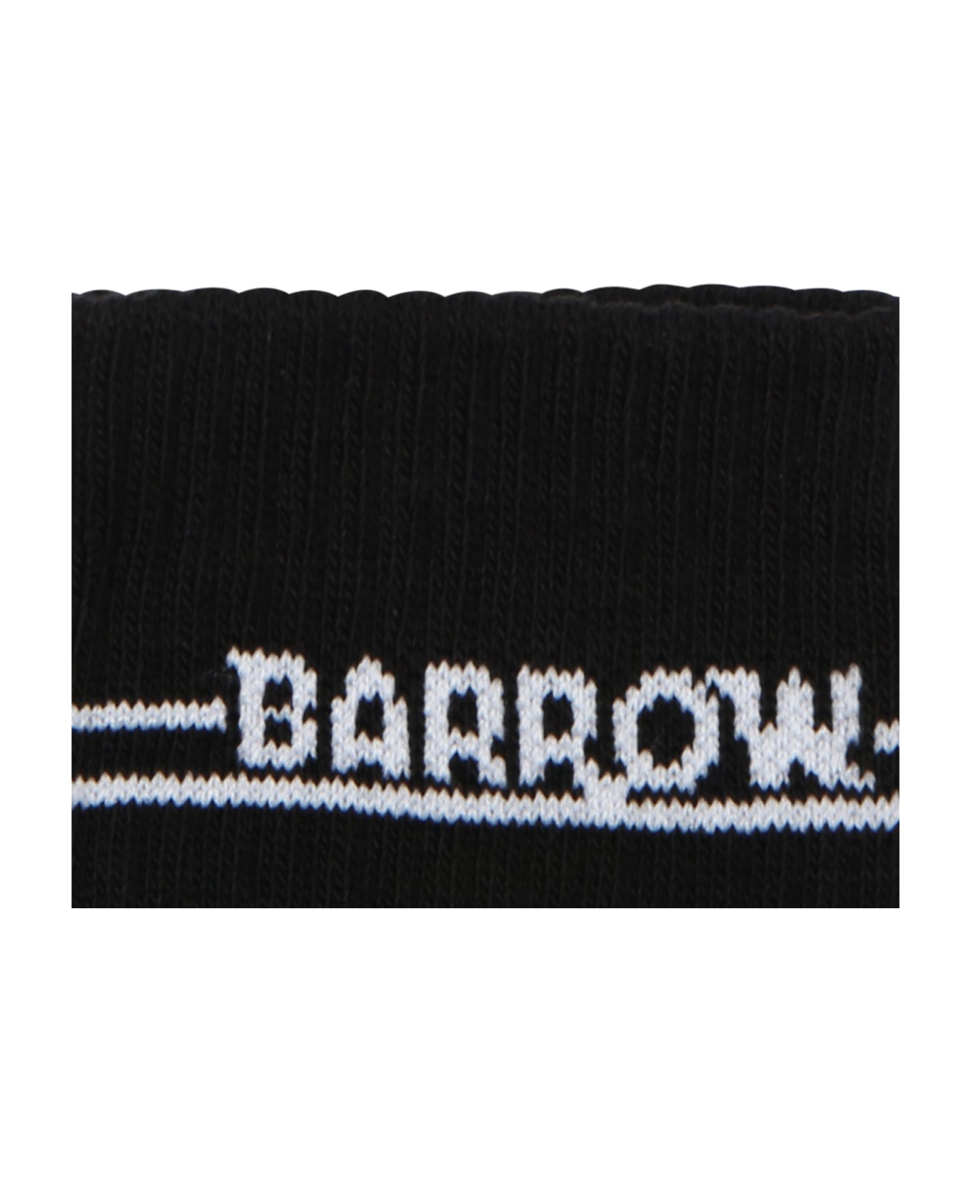 Barrow Black Socks For Kids With Smiley - Nero/Black