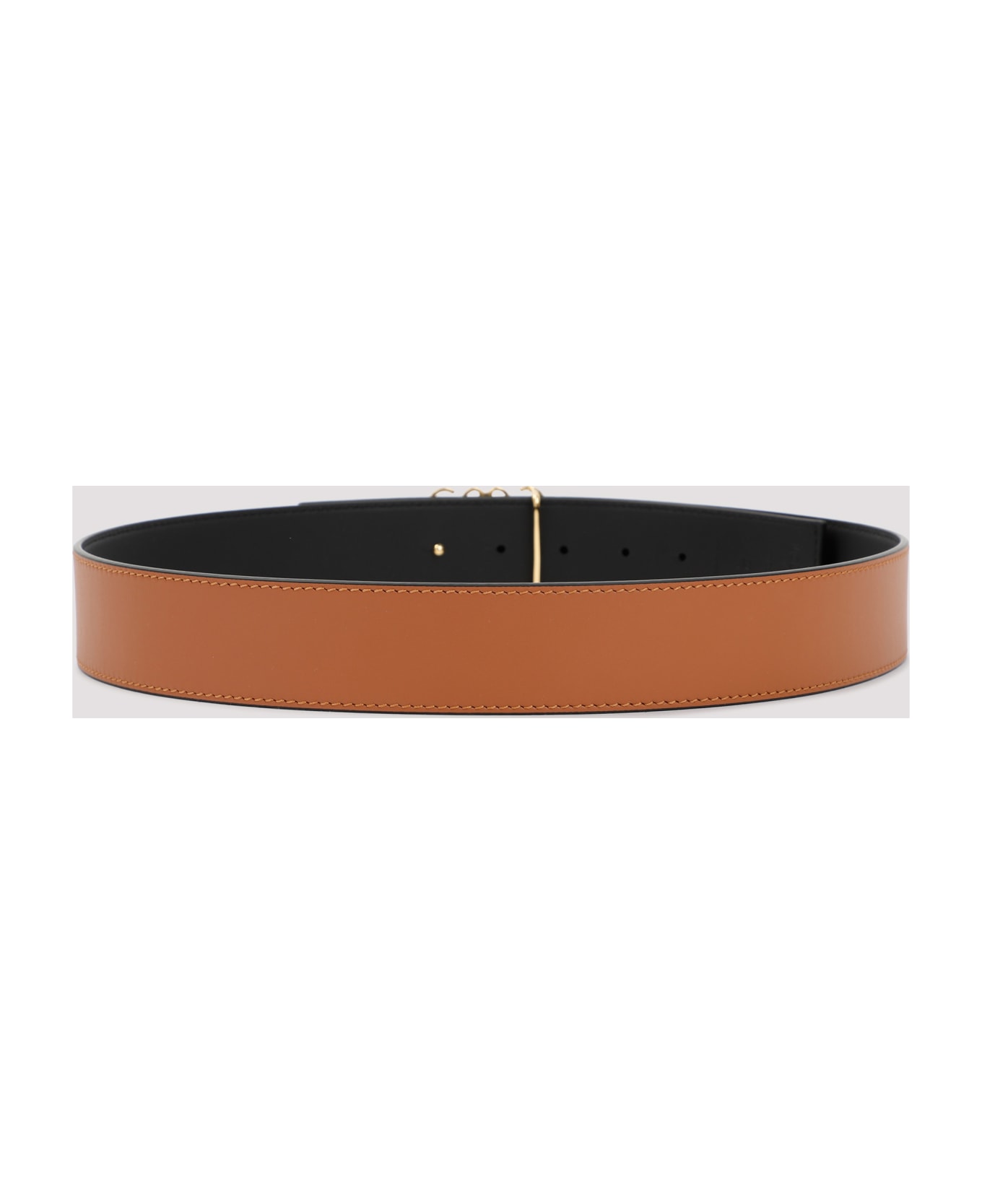 Loewe Reversible Anagram Belt 4cm - Tan Black Gold