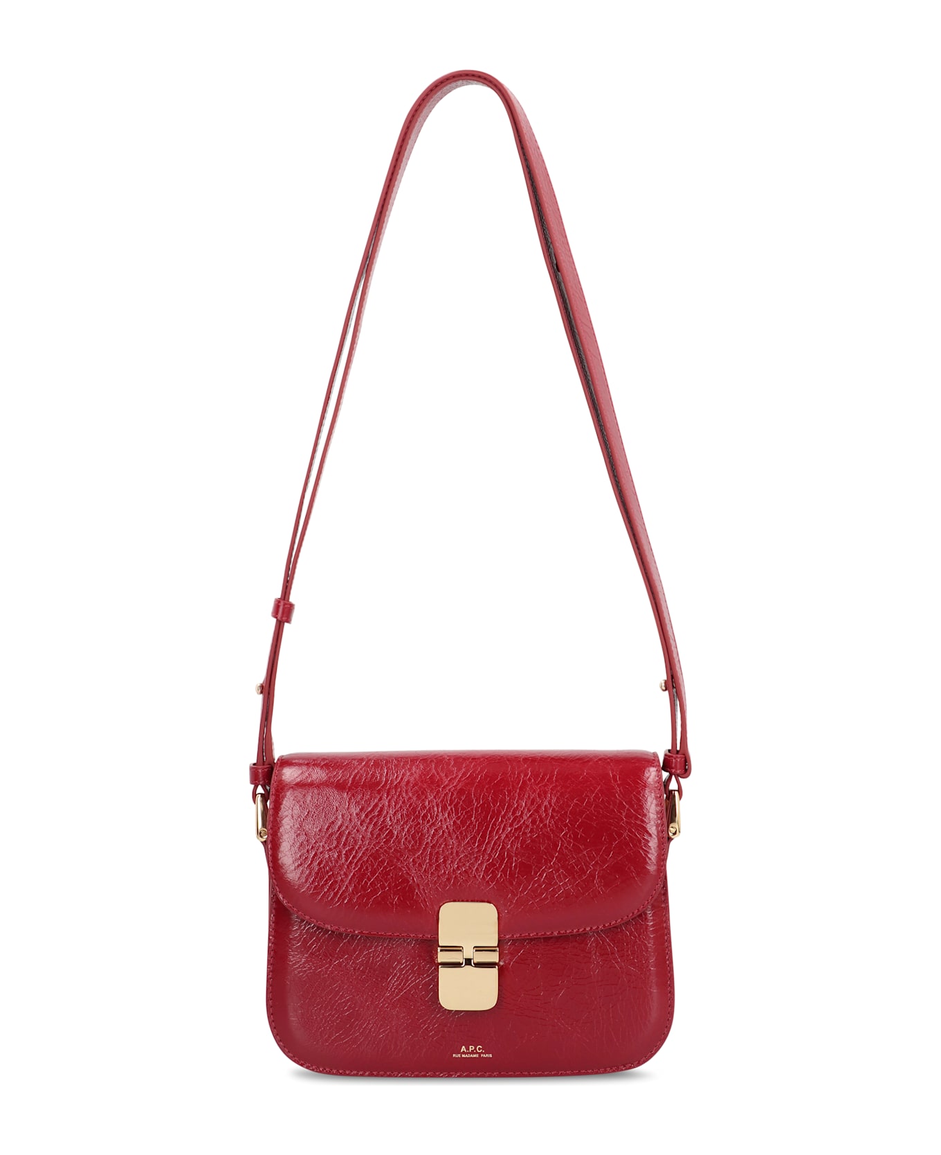 A.P.C. Grace Small Leather Bag - red