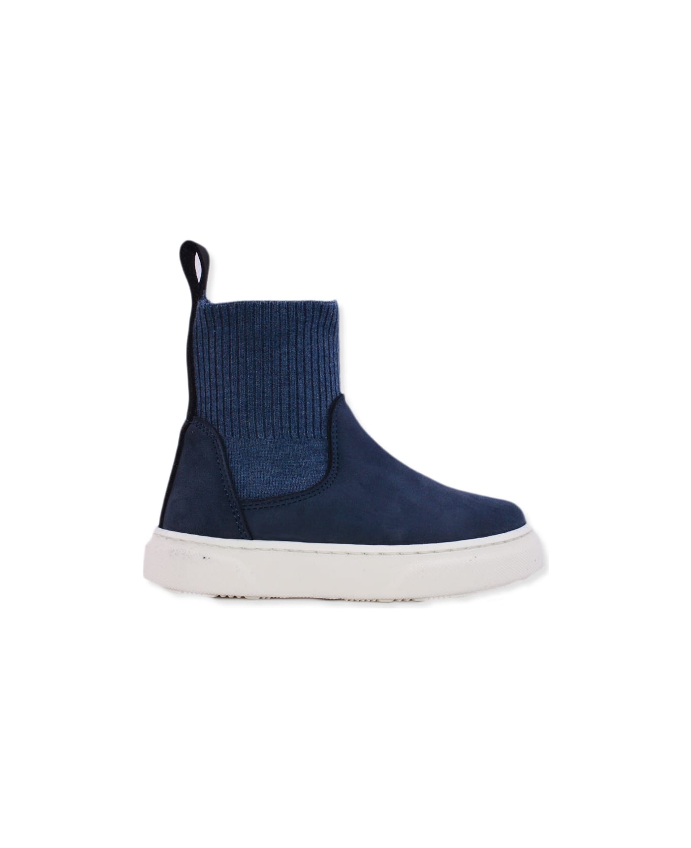 Andrea Montelpare Ankle Boot In Suede Leather - Blue