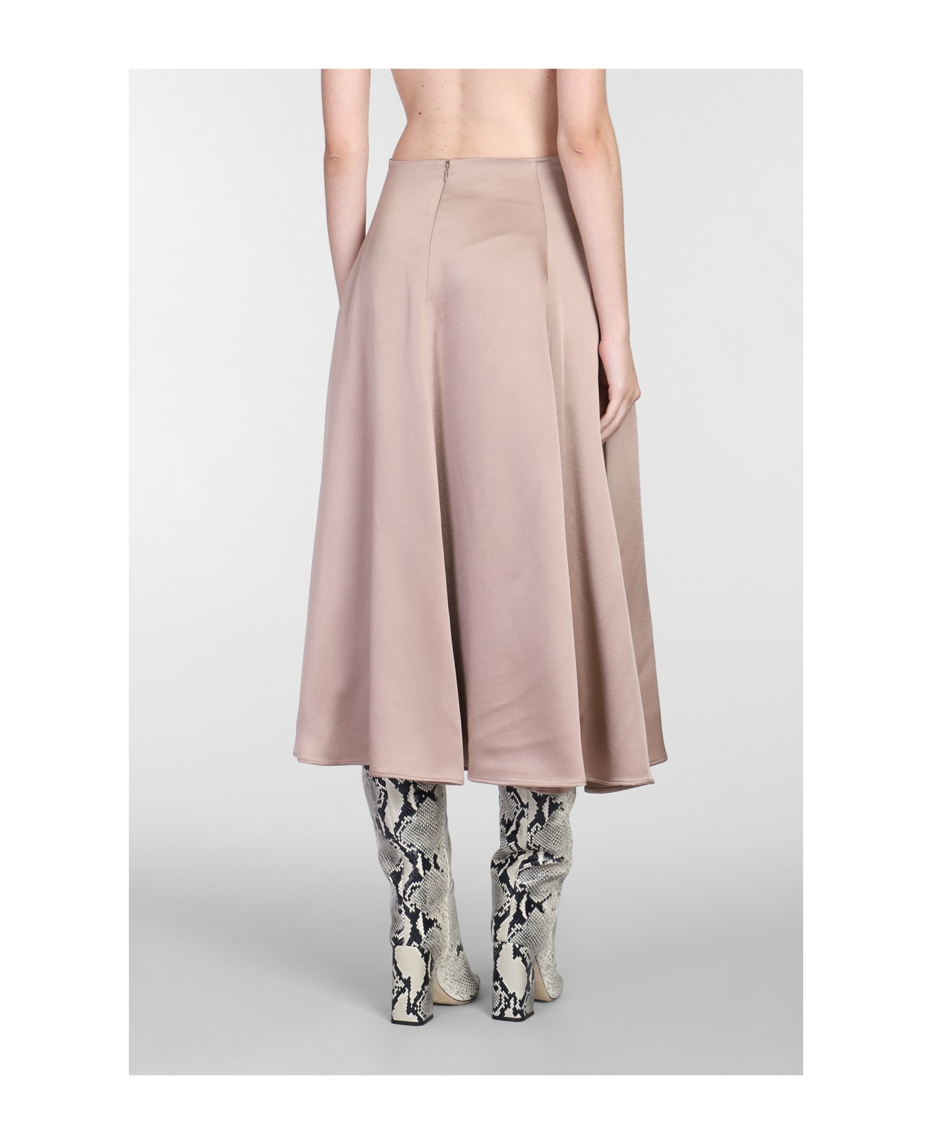 Rochas Skirt In Taupe Acetate - taupe