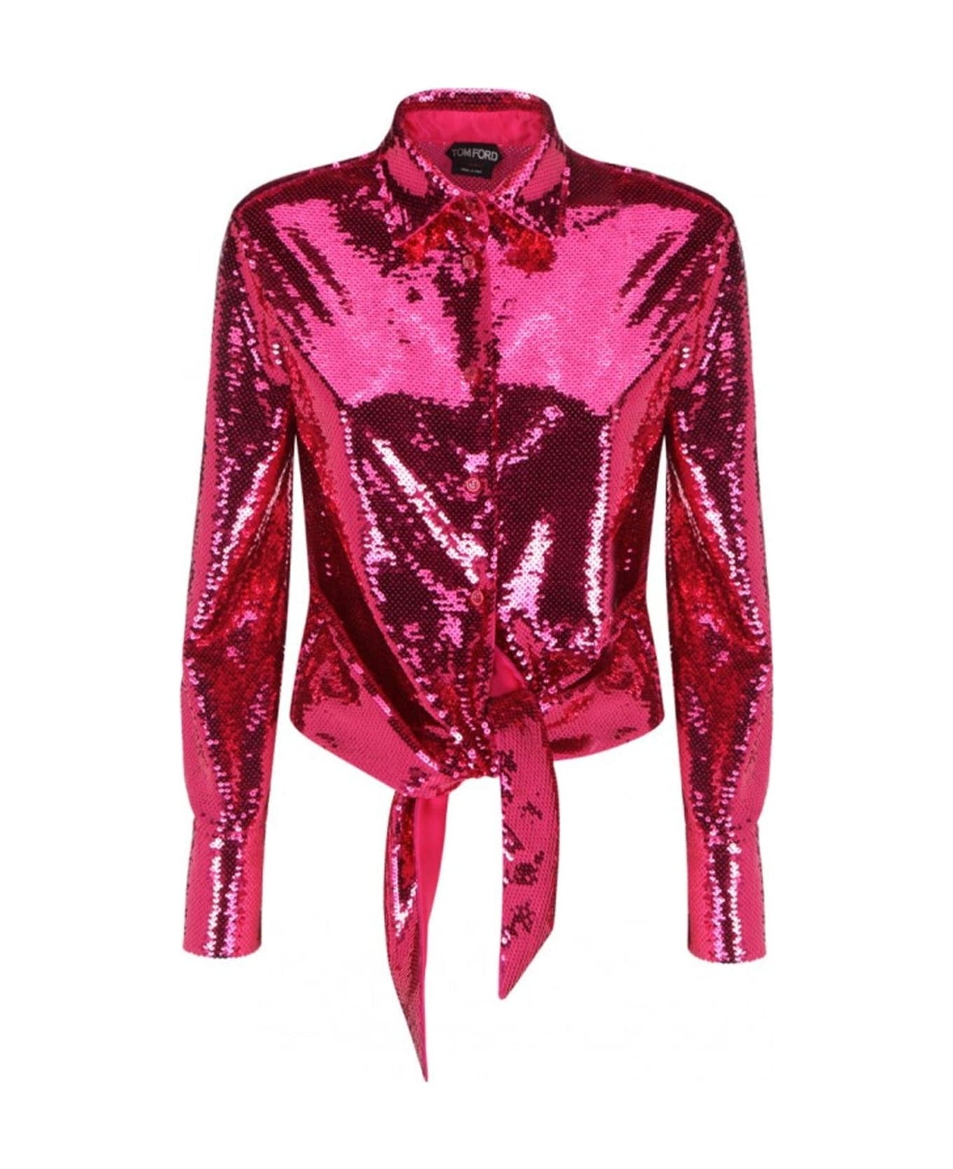 Tom Ford Sequin-embellished Shirt - Pink