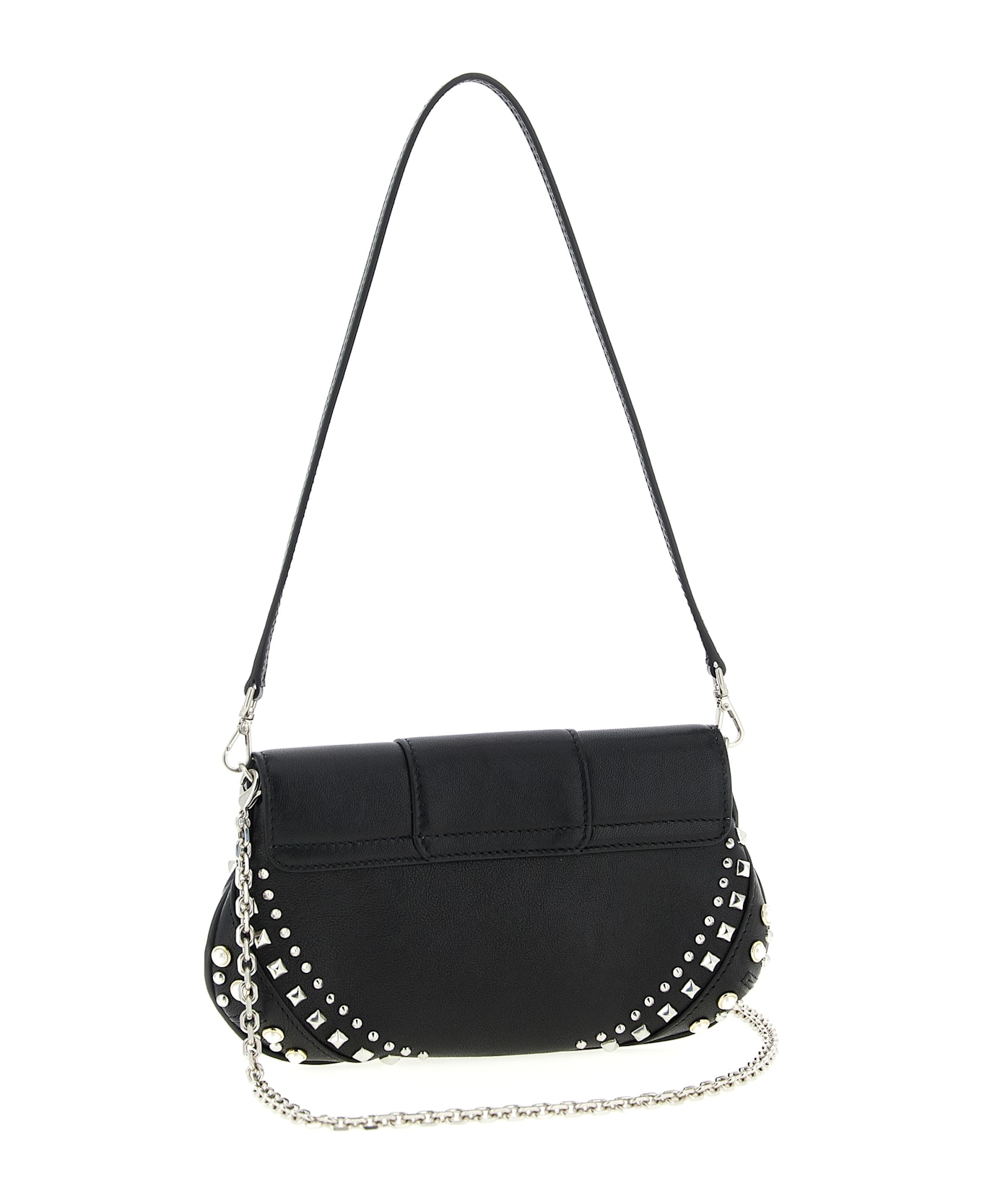 Jimmy Choo 'bar' Wallet On Chain - Black  