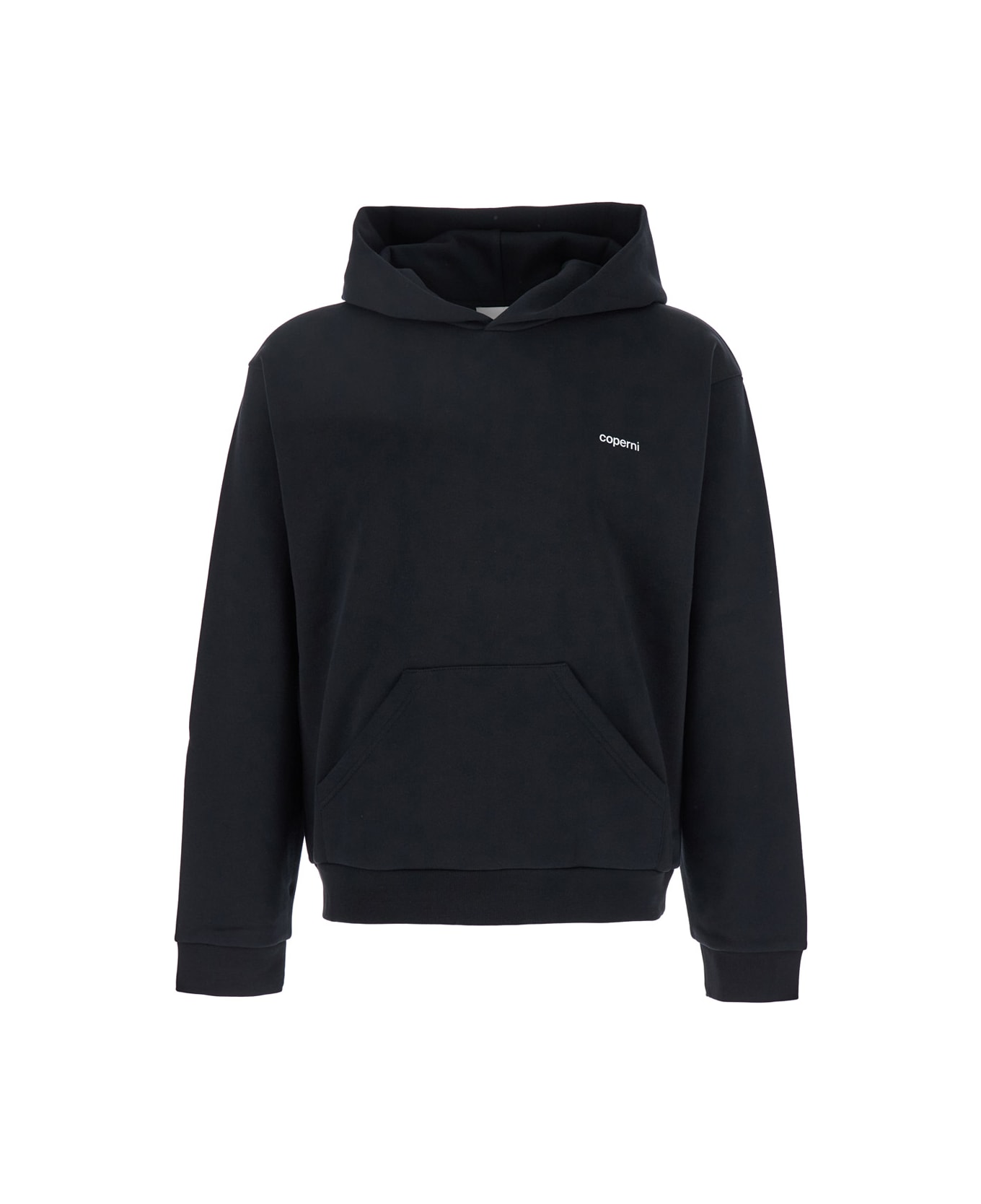 Coperni Black Hoodie With Logo Print On The Rear In Cotton Blend Man - Black