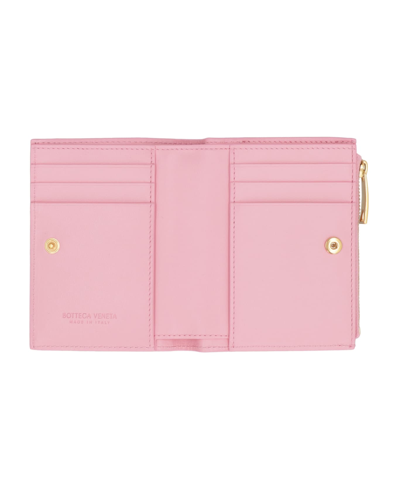 Bottega Veneta Intrecciato Bi-fold Wallet - Pink