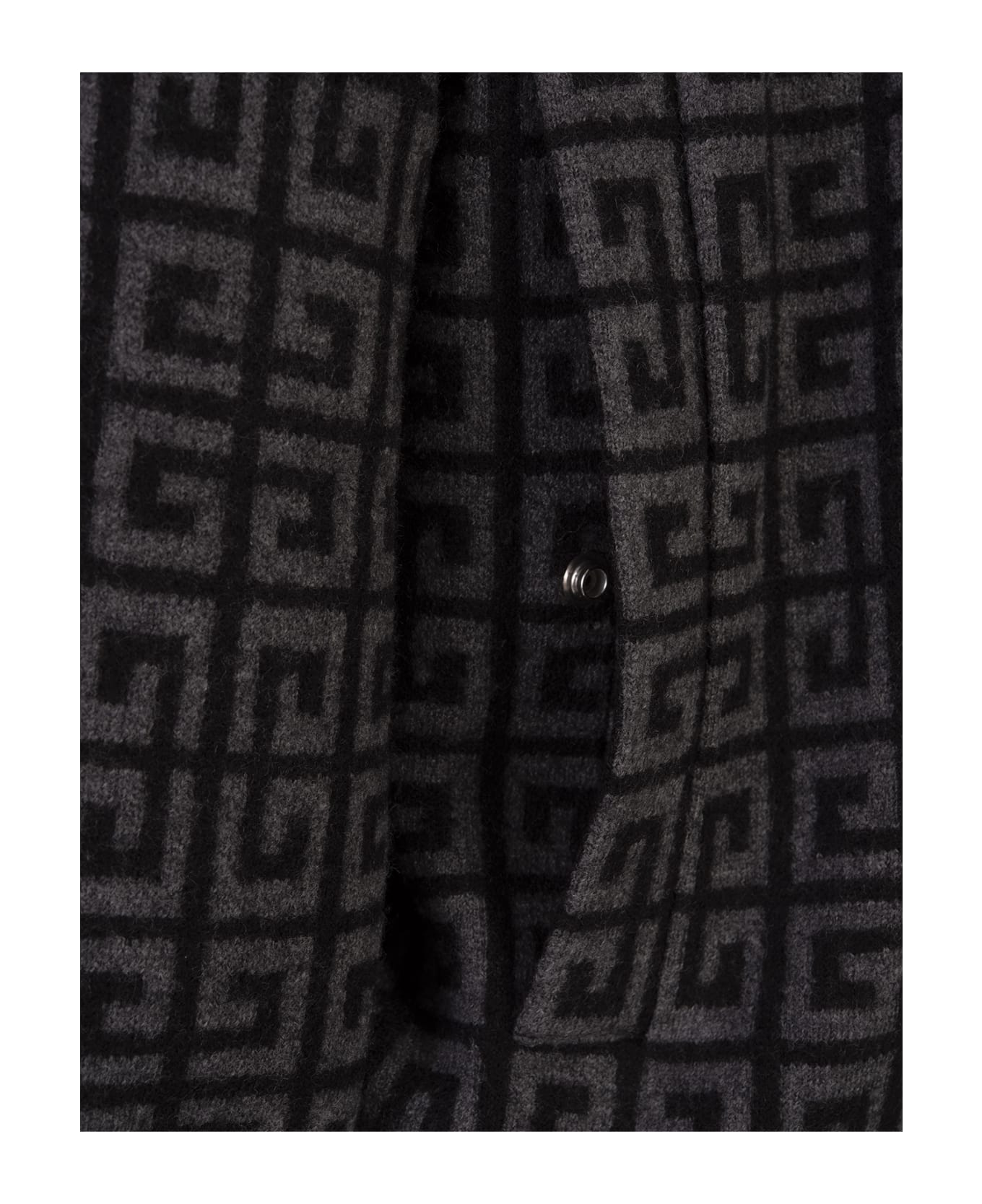 Givenchy Black Wool Reversible 4g Hooded Jacket - Black