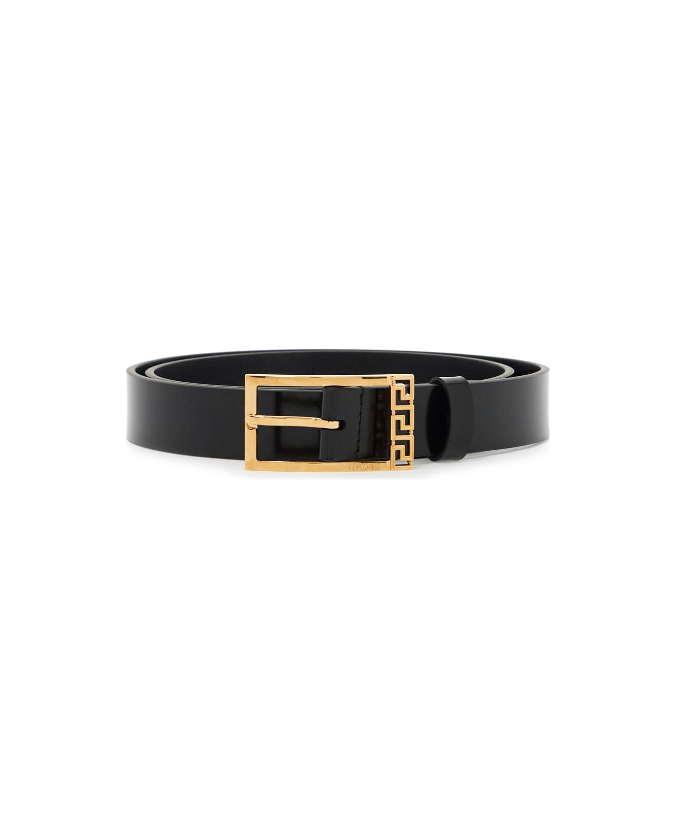 Versace Greek Belt - BLACK-VERSACE GOLD (Black)