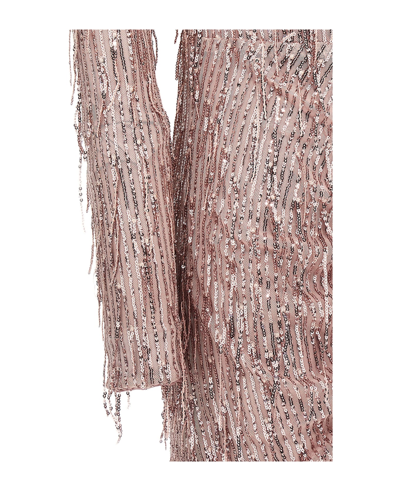 Rotate by Birger Christensen Sequin Fringe Mini Dress - PINK