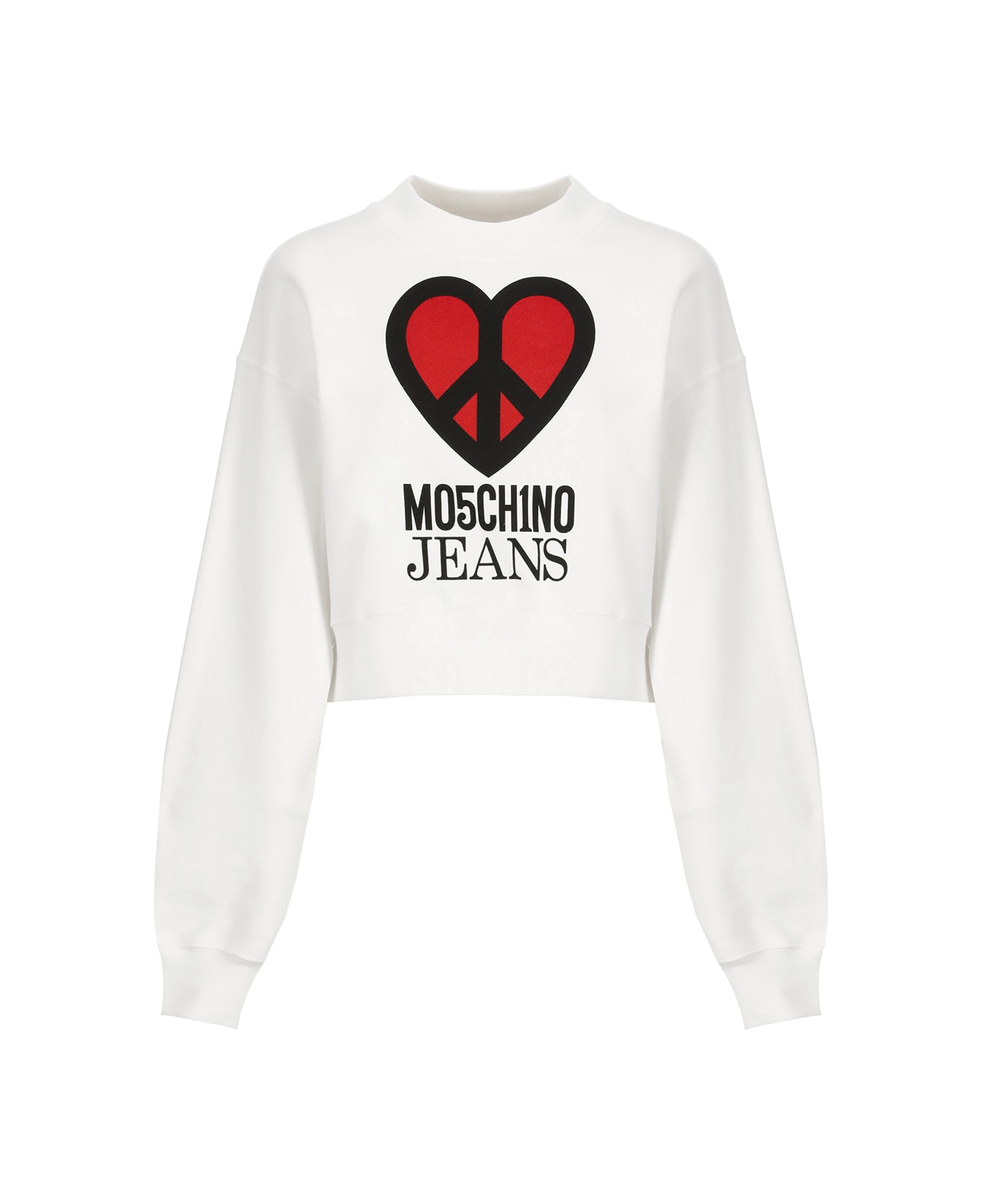 M05CH1N0 Jeans Cotton Sweatshirt - White