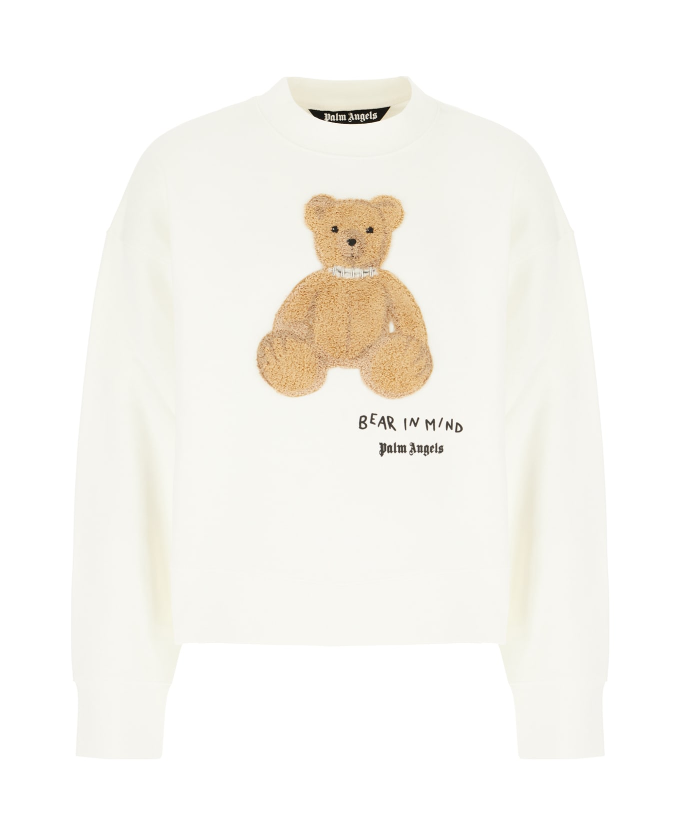 Palm Angels Ivory Cotton Sweatshirt - OFF WHITE BROWN