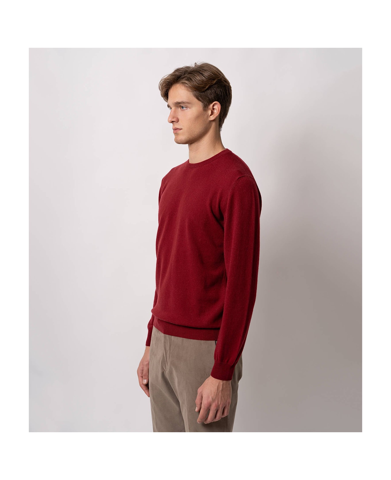 Larusmiani Crewneck Sweater Aspen Sweater - Red