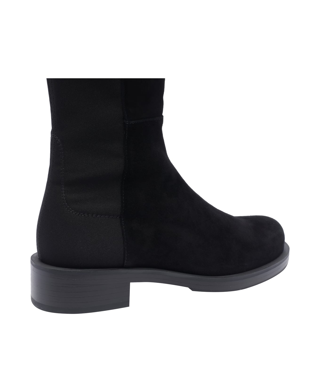 Stuart Weitzman 5050 Bold Suede Boots - Black