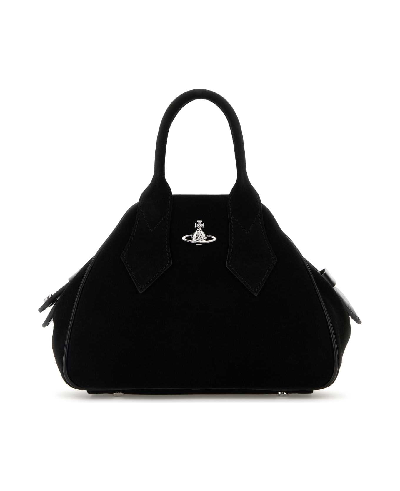 Vivienne Westwood Black Suede Small Yasmine Handbag - Black