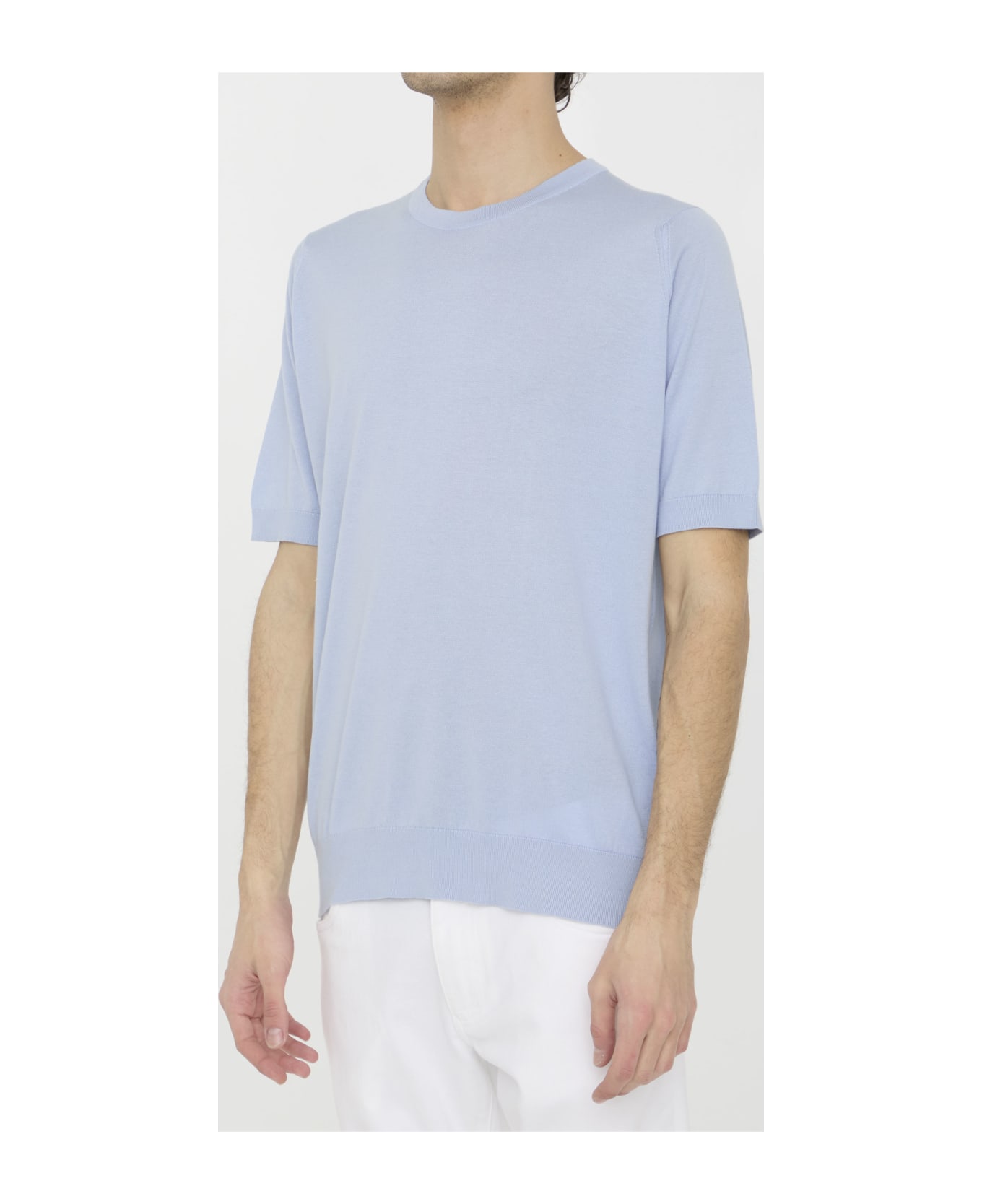 John Smedley Kempton T-shirt - LIGHT BLUE シャツ