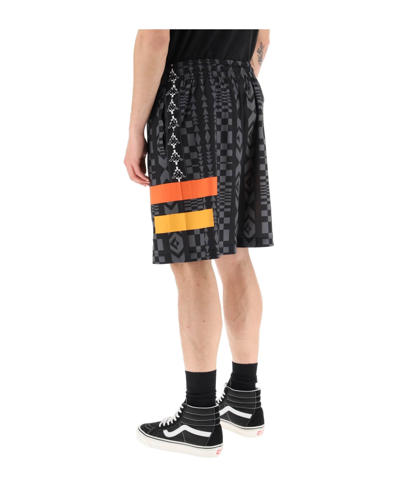 Marcelo Burlon Black Polyester Bermuda Shorts - Black Dark