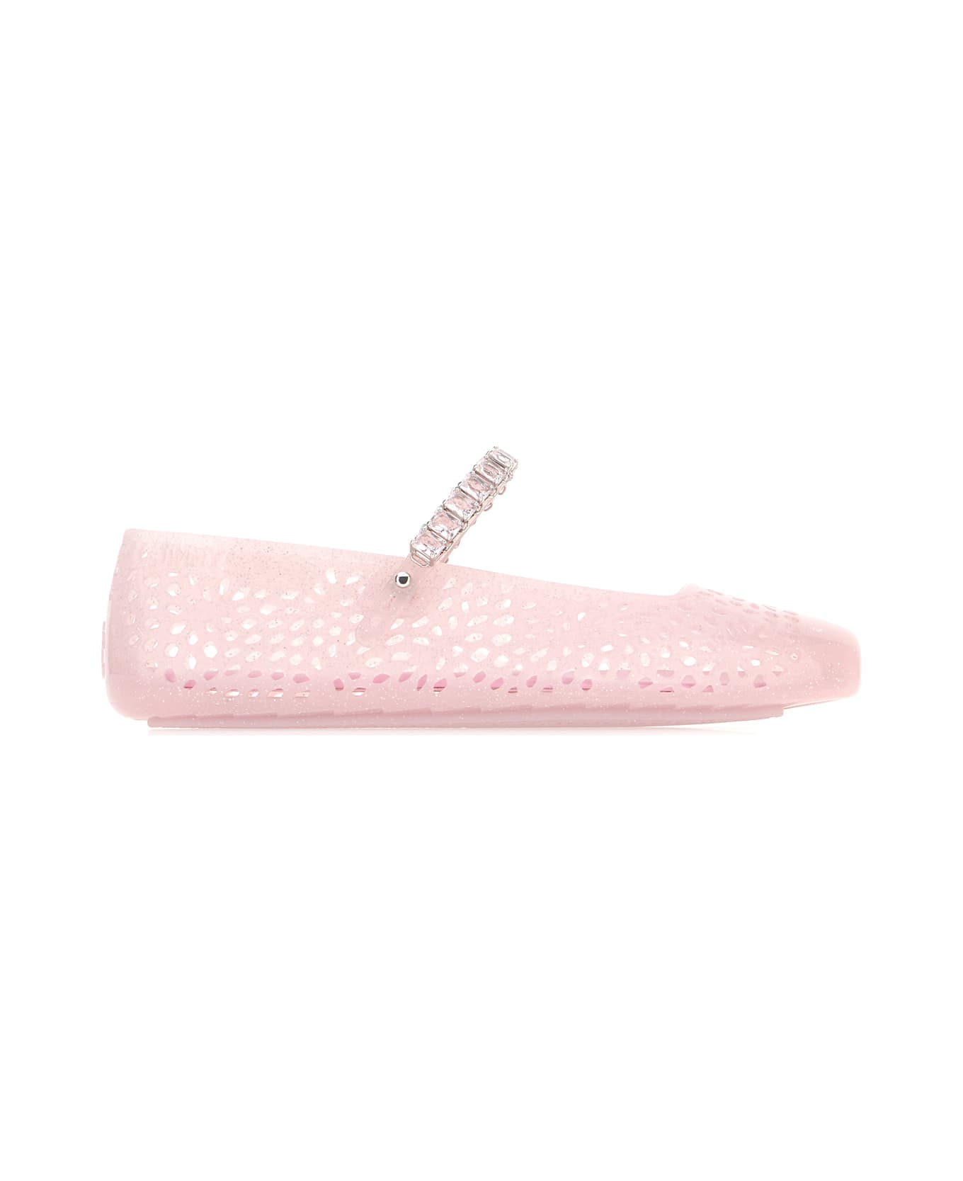 Jimmy Choo Pink Rubber Jelly Ballerinas - COTTON CANDY SILVER MIX COTTON CANDY