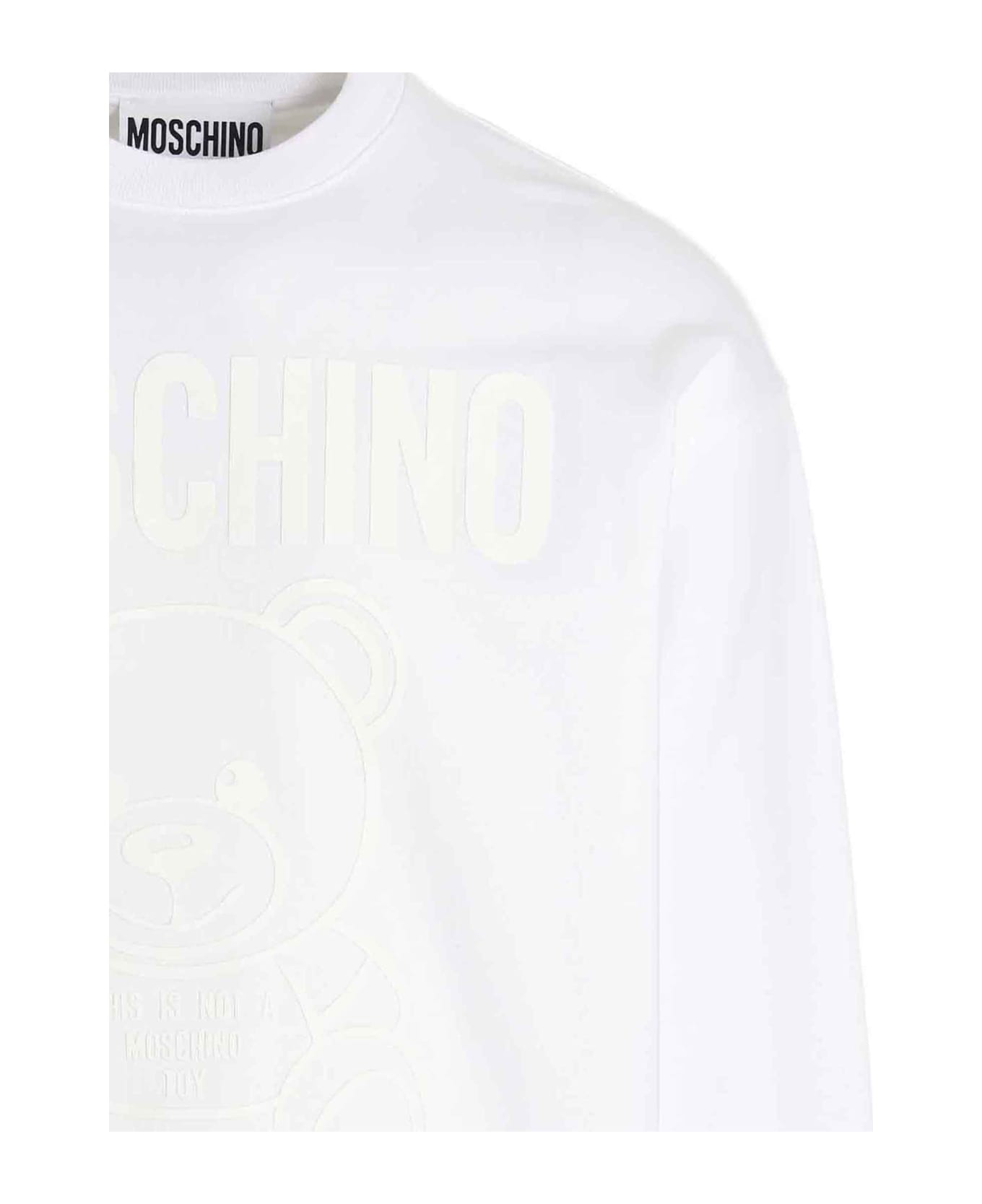 Moschino Maxi Logo Sweatshirt - Fantasia Bianco