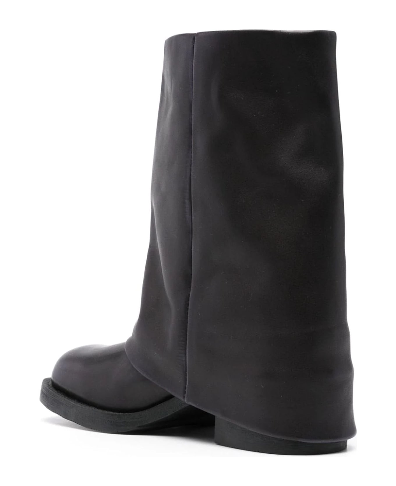 Ash Black Calf Leather Tijuana Boots - Black