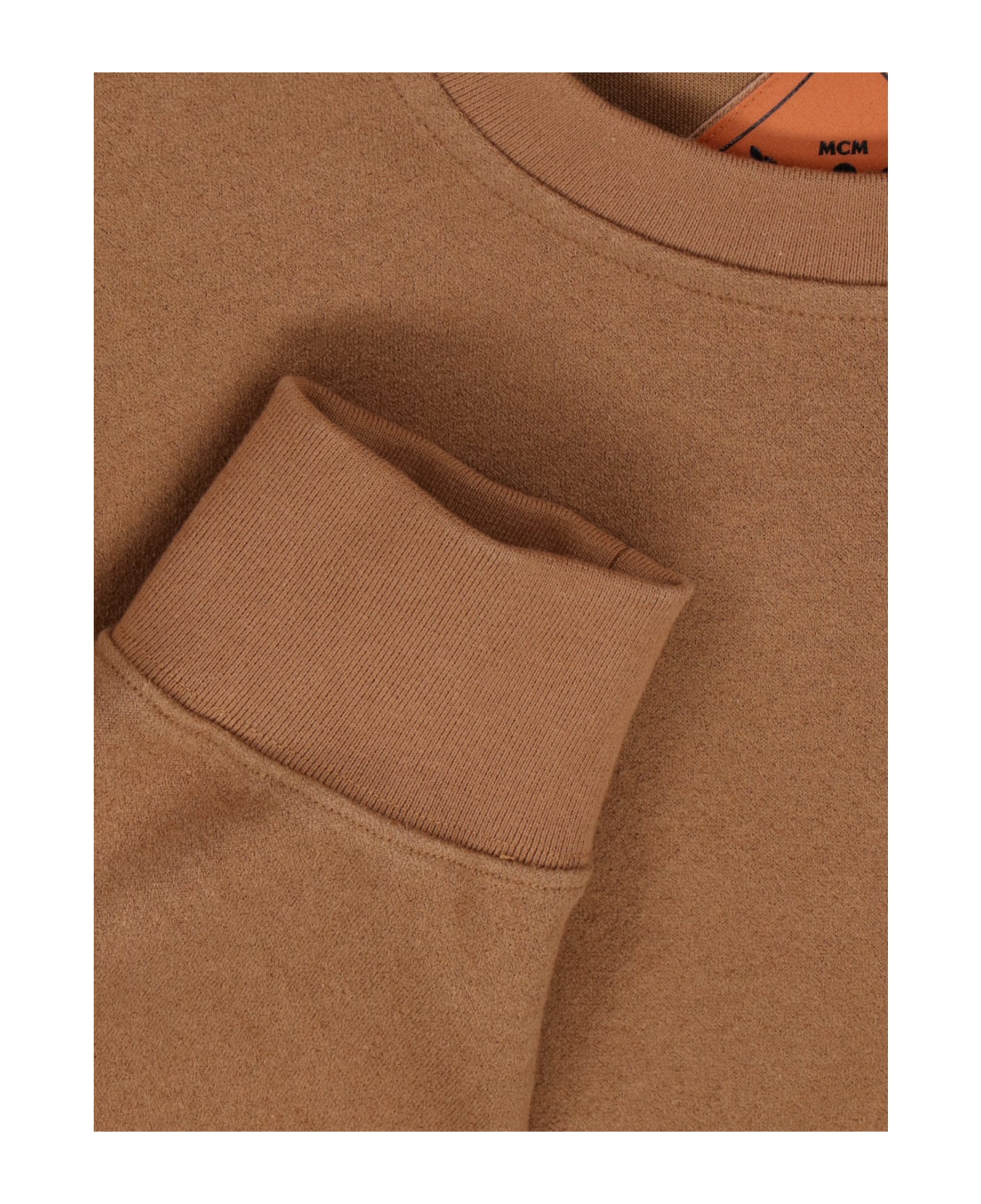 MCM Logo Crewneck Sweatshirt - BUFF