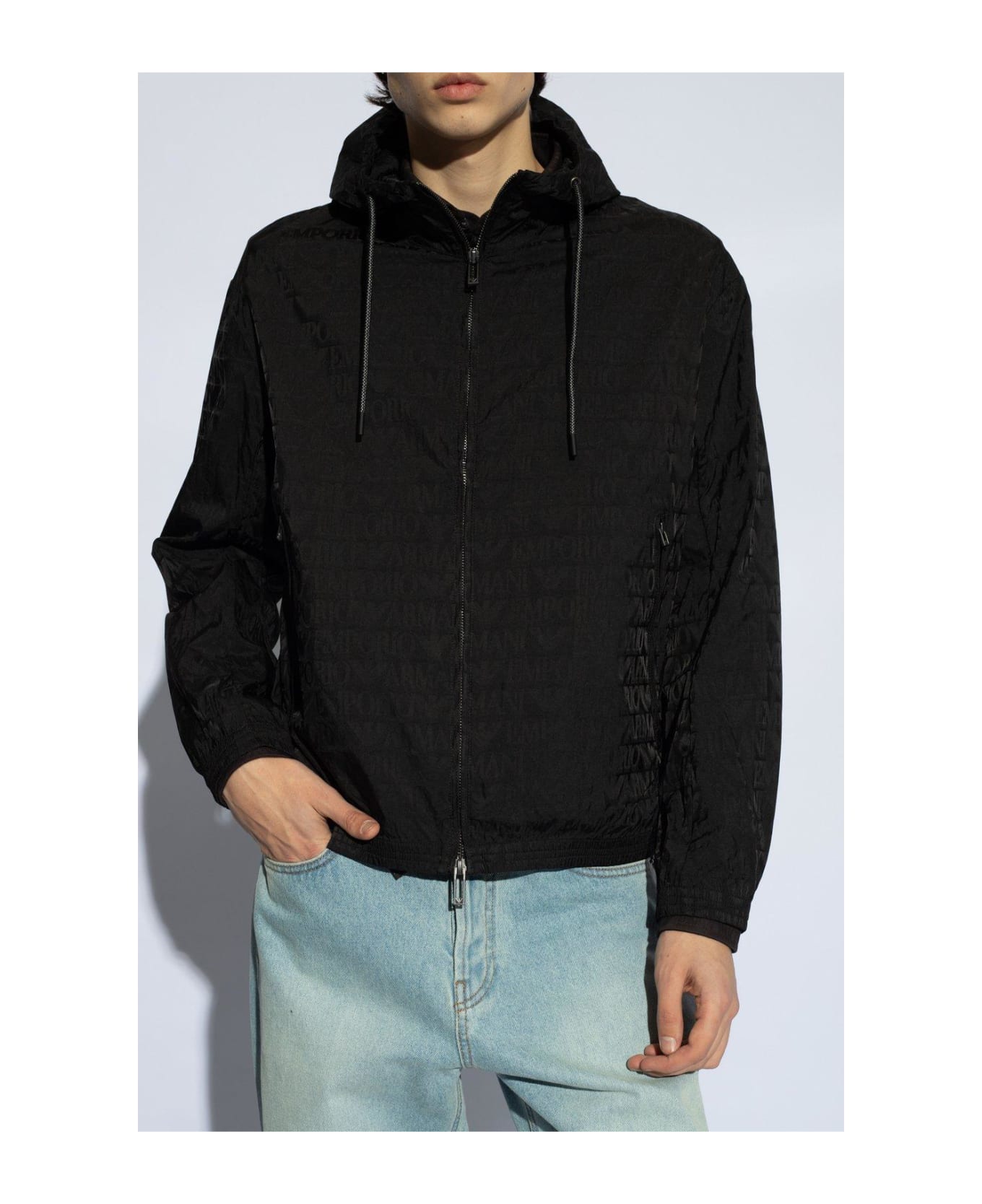 Emporio Armani Hooded Jacket - Black
