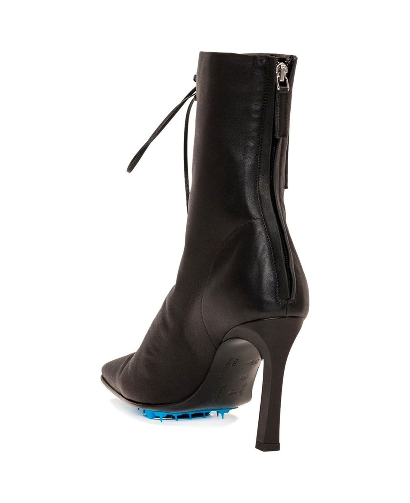 Off-White Leather Heel Boots - Black ブーツ