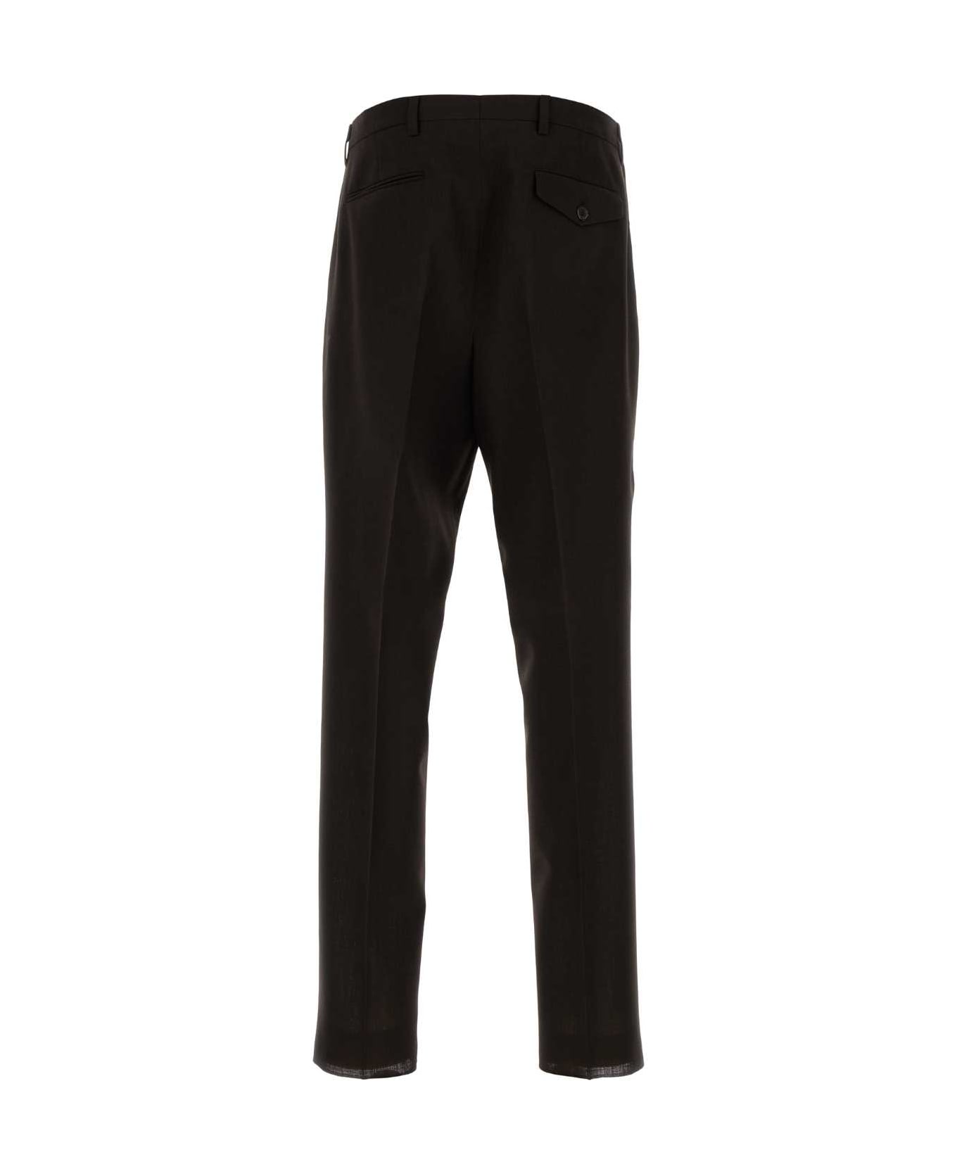 Prada Dark Brown Wool Pant - EBANO