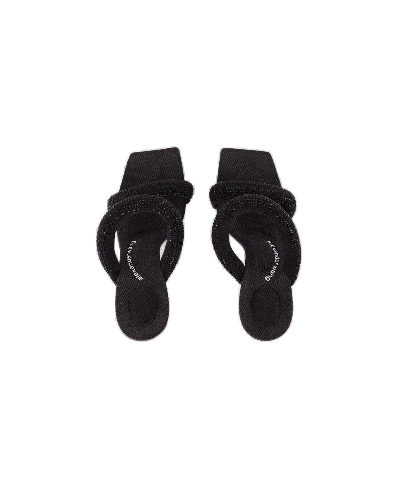 Alexander Wang Julie Crystal Embellished Heeled Sandals - Nero
