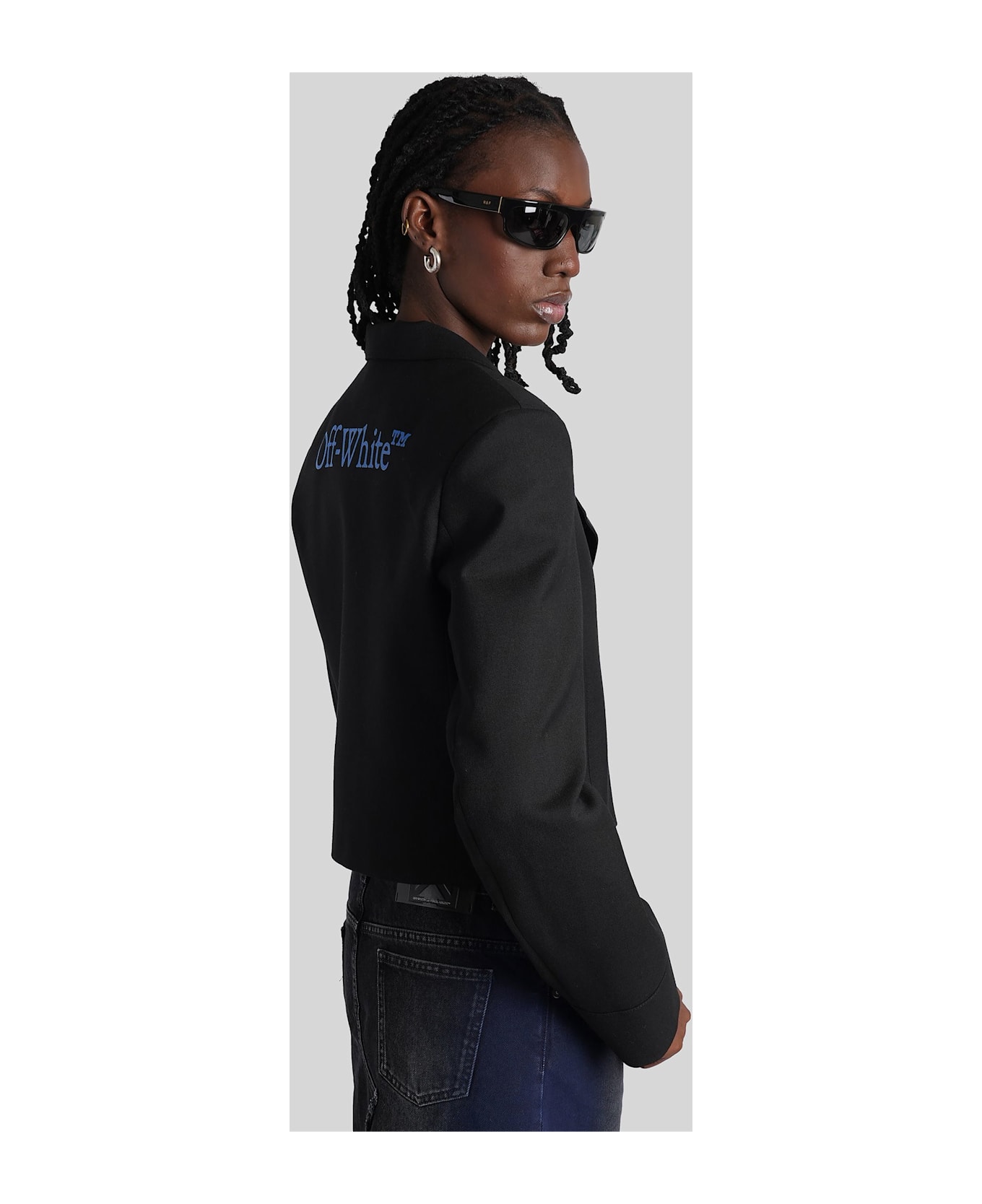 Off-White Blazer In Black Wool - black