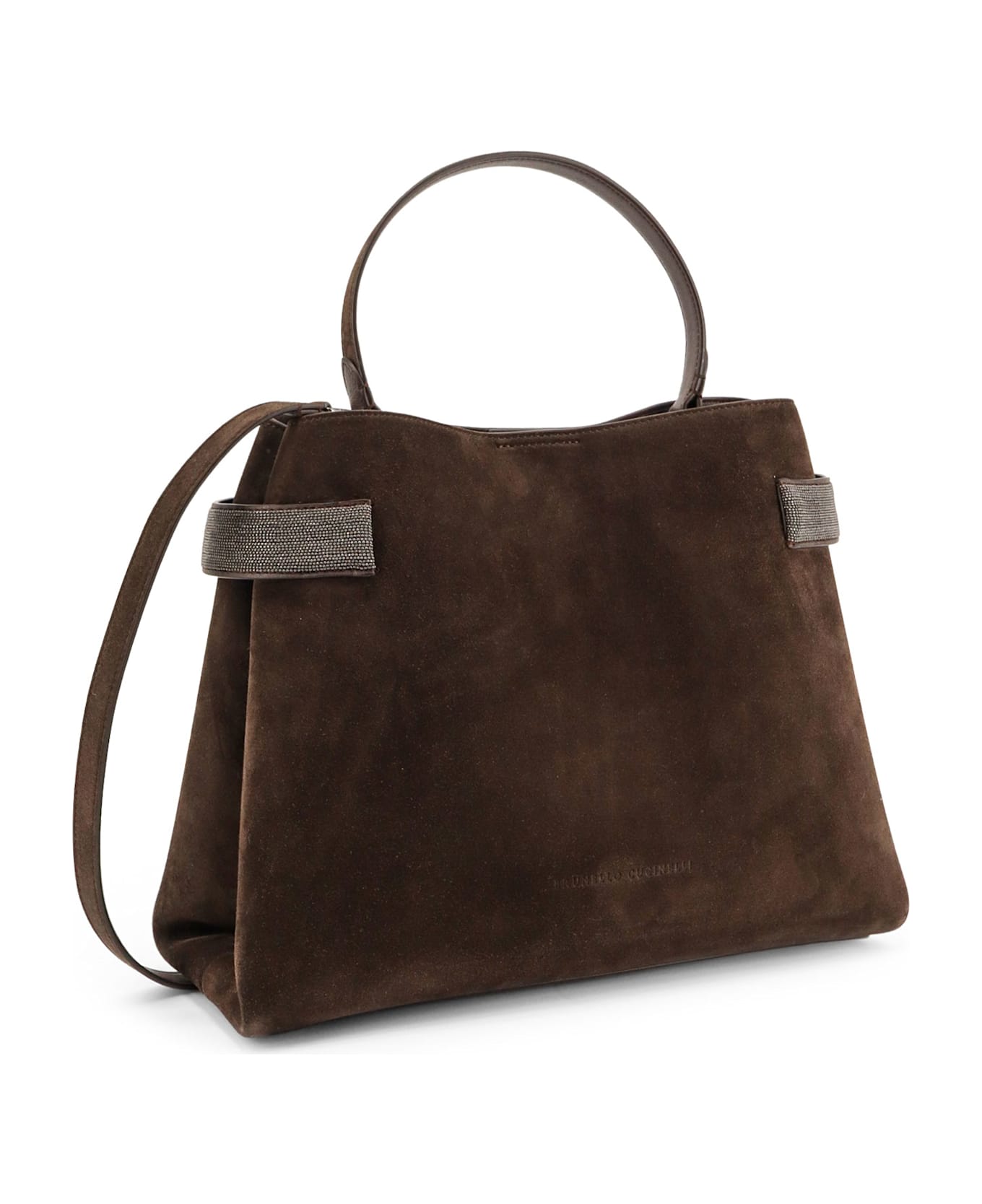 Brunello Cucinelli Suede Shoulder Bag - Corvino