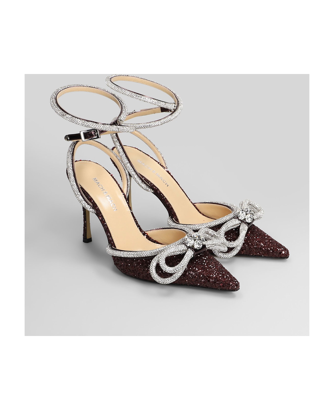 Mach 
Mach Pumps In Bordeaux Glitter - bordeaux