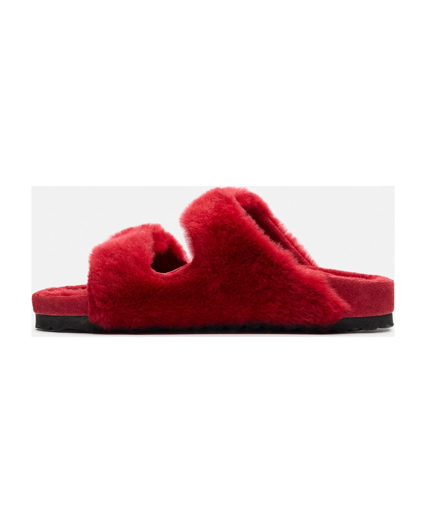 Birkenstock Arizona Shearling Sandals - Red