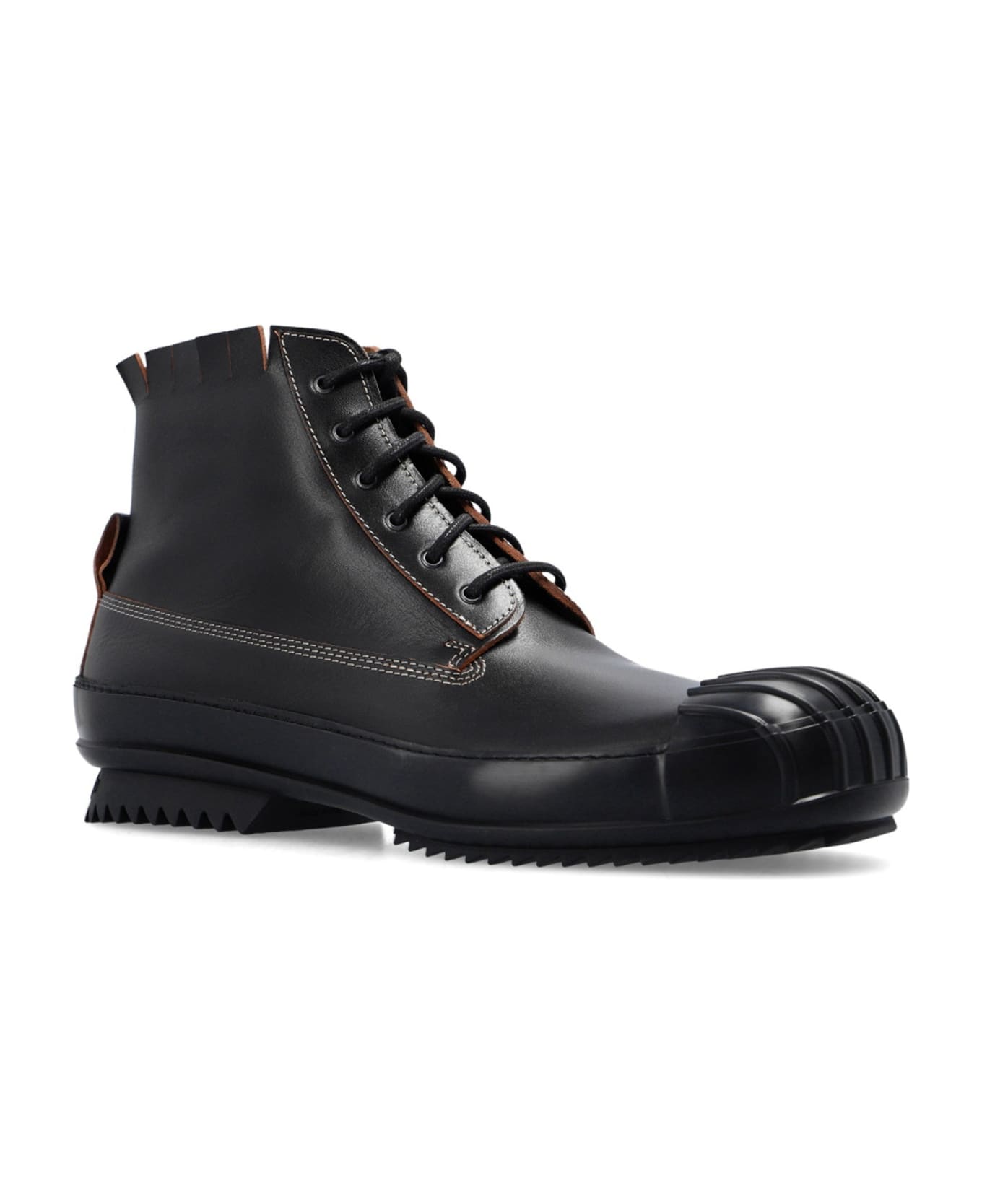 Maison Margiela Leather High-top Sneakers - Black