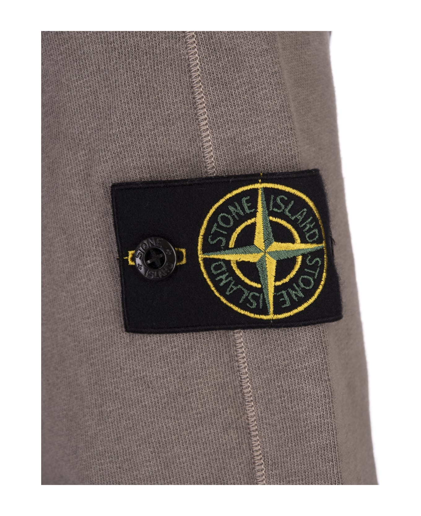 Stone Island Dove Zip-up Hoodie With 'old' Treatment - Brown