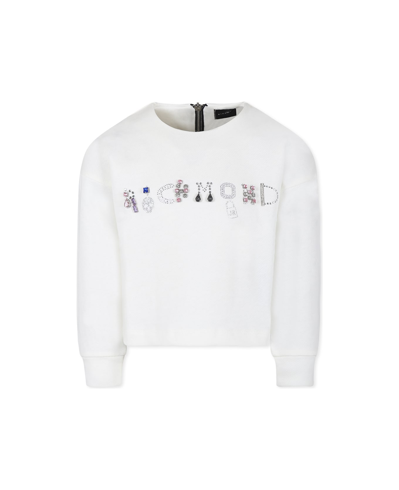 Richmond White Sweatshirt For Girl - White