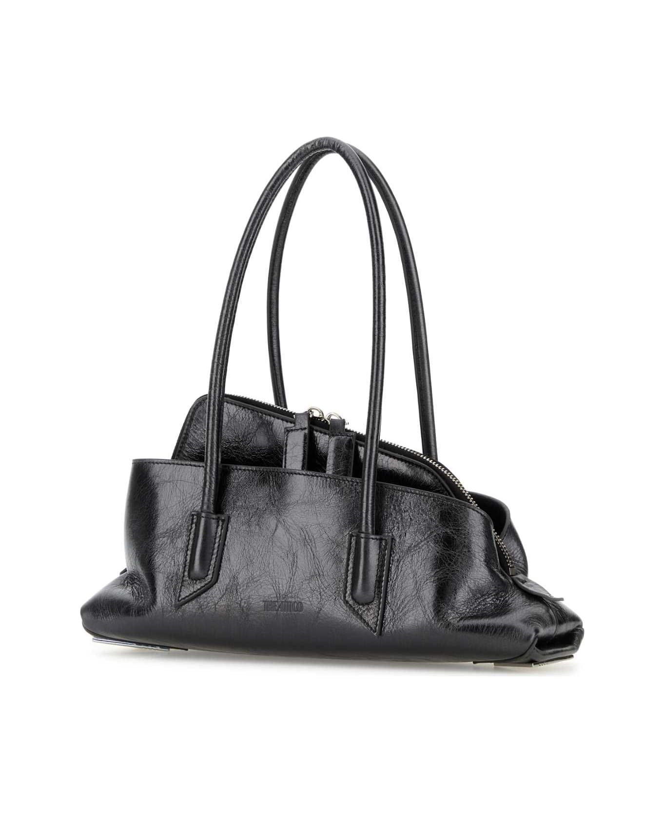 The Attico Charcoal Leather Small La Passeggiata Handbag - DARKGREY
