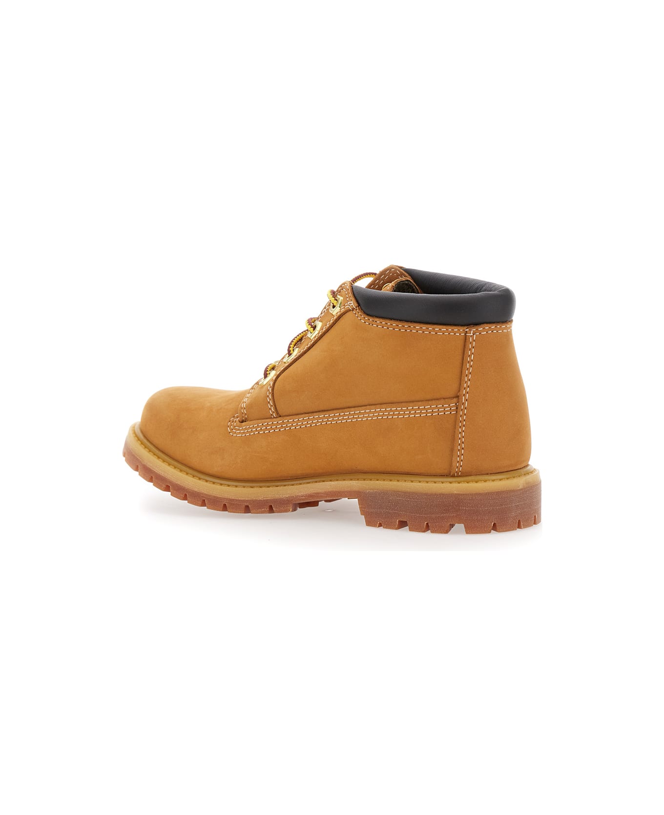 Timberland 'nellie Mid Chukka' Beige Ankle Boots With Embossed Logo On The Side And Padded Rear In Leather Woman - Beige